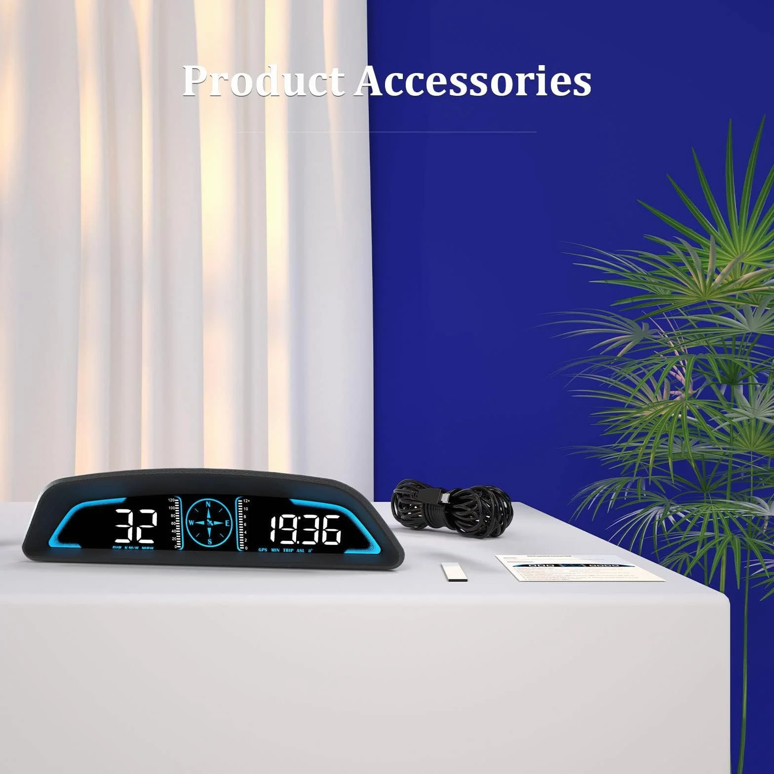 Tachimetro, Ricezione Segnali Satellitari, Visualizzazione Velocità e Altre Funzioni, Car Head Up Display, Applicabile a tutti i Veicoli
