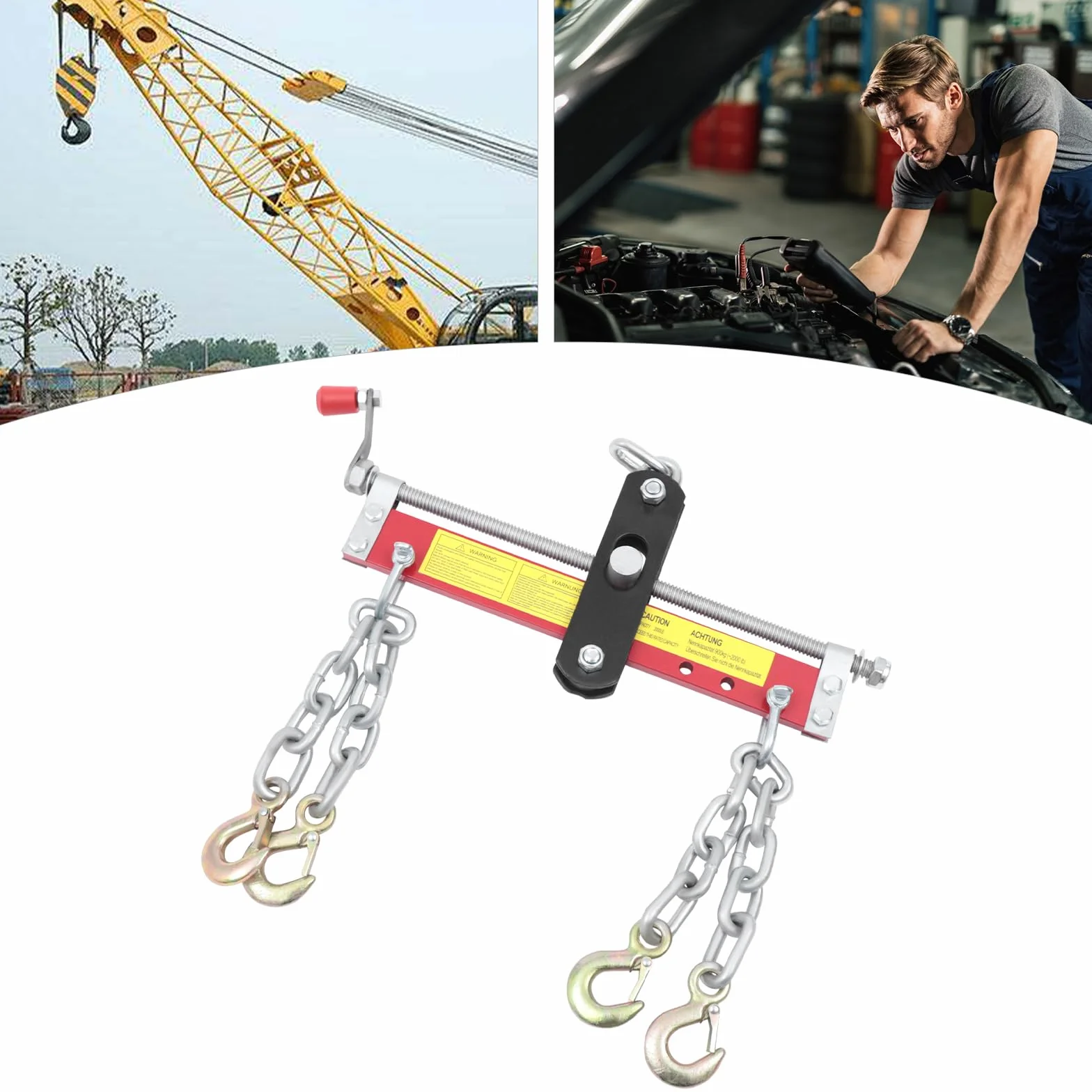 Equilibratore, bilanciatore traverso, sollevatore motore, gru, strumento di posizionamento per sollevatore, posizionatore per gru officina, supporto motore officina, gru di sollevamento