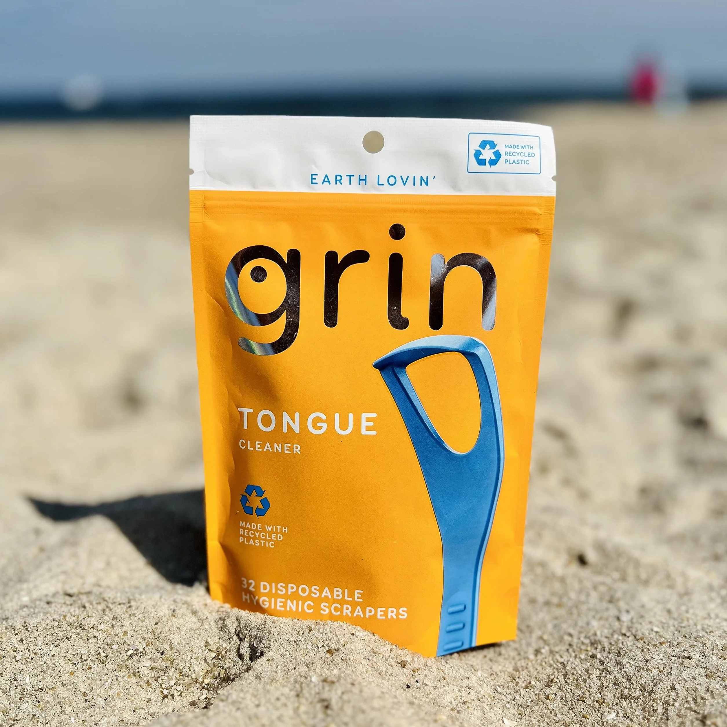 GRIN Pulisci lingua usa e getta 32 pezzi raschietto igienico plastica riciclata