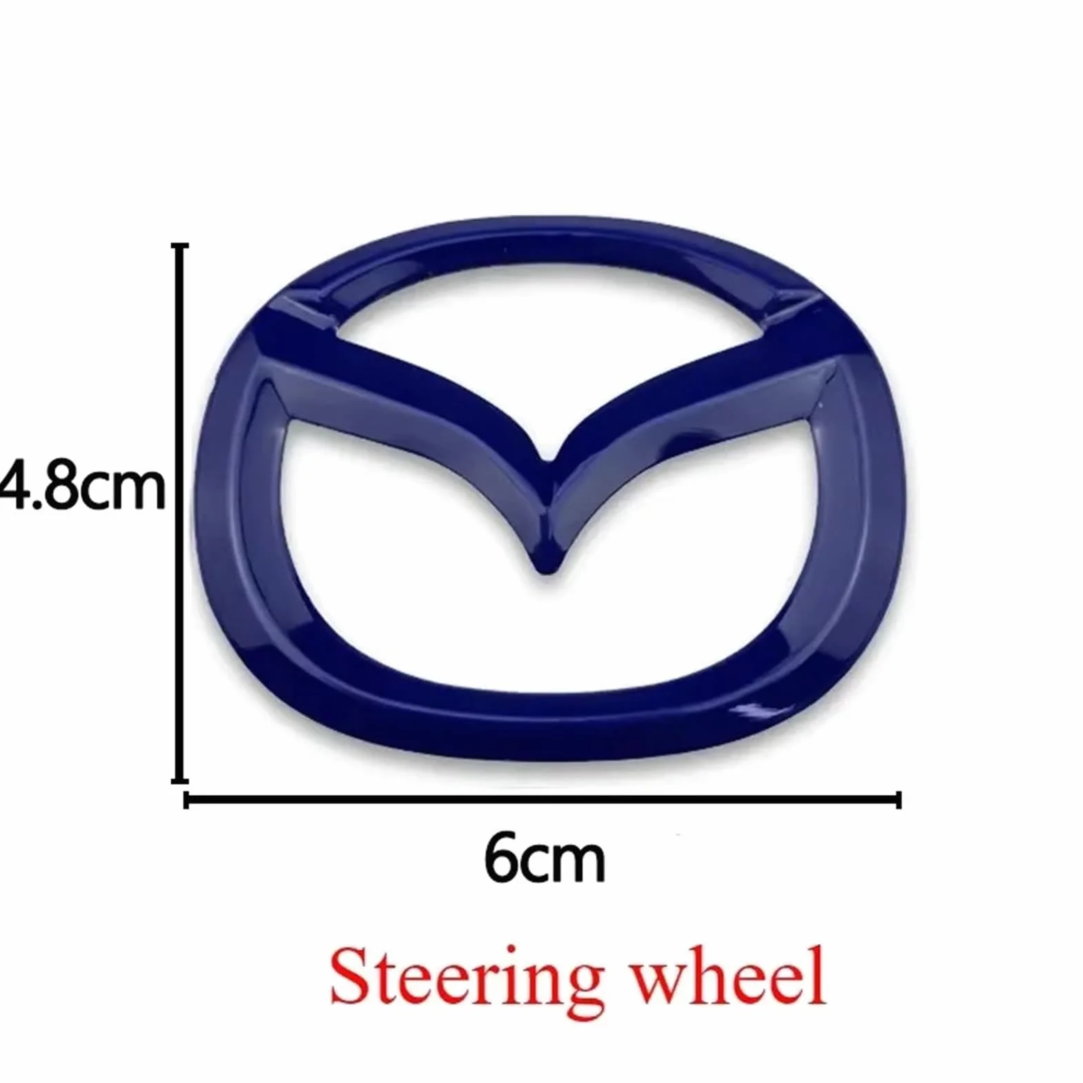 Misura for Mazda CX6 CX9 CX7 RX7 MX5 CX5 CX3 Protege Distintivo Interno Decalcomanie Decorazione ABS Auto Volante Emblema Adesivi Copertura(Silver)