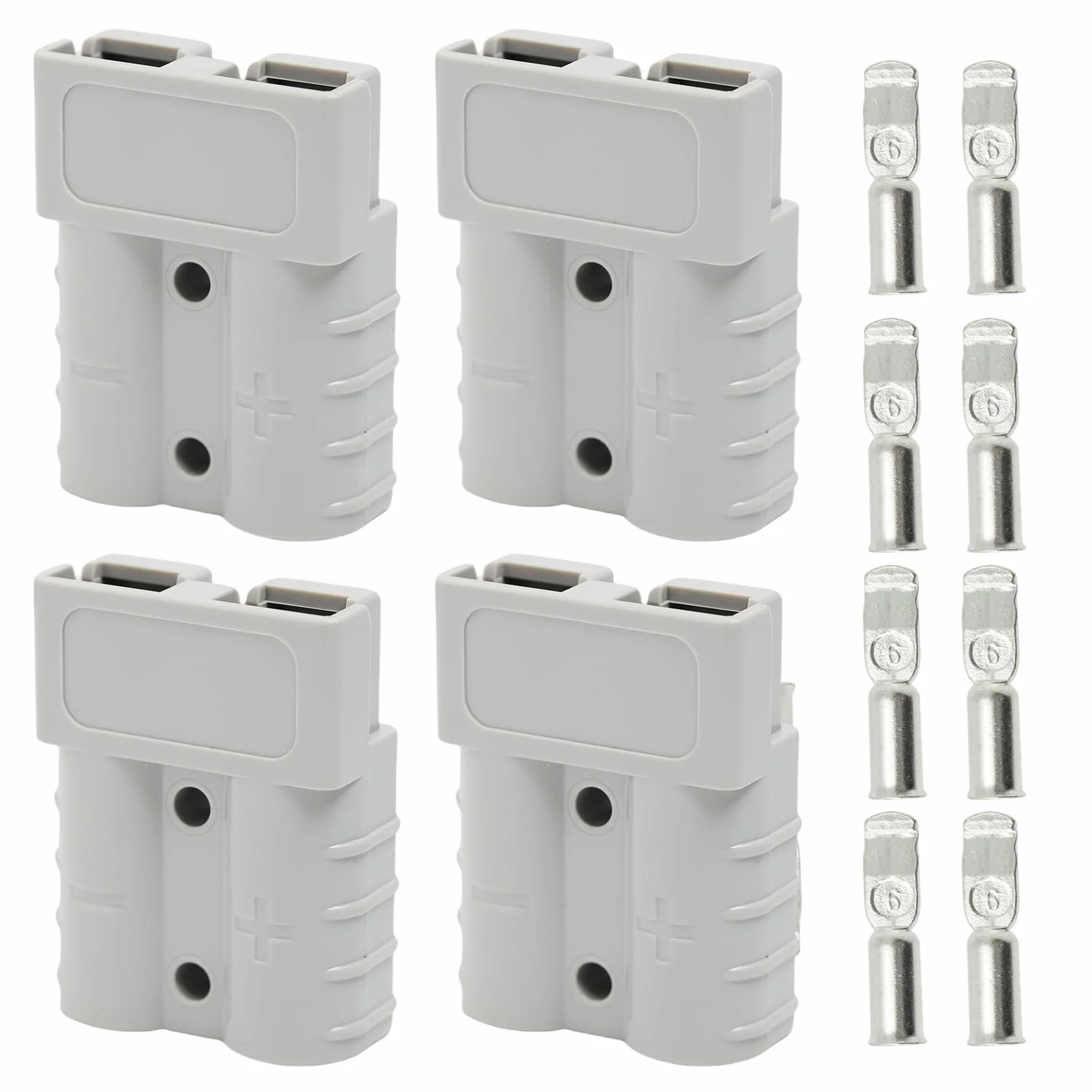 50A 600V Connettore di Batteria, 4 Pz Connettore per Batteria Connessione Rapida, Alimentazione modulare 50A, presa per batteria da 50 ampere, per Auto, Rimorchio, Winch Trailer Verricello, Nave