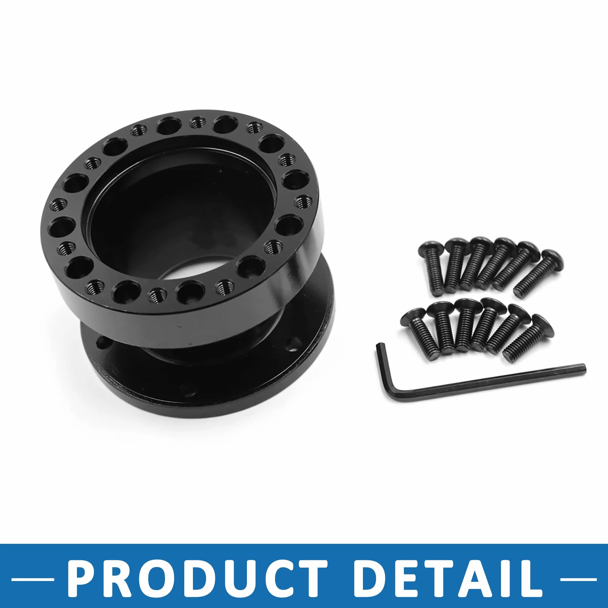 ABSOPRO Altezza Sterzo Ruota Mozzo Adattatore Distanziale 51mm Alluminio Lega Nero