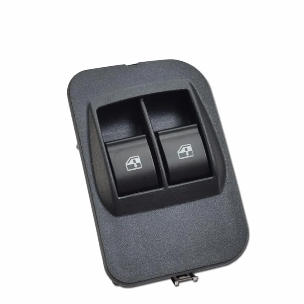 735518655 Interruttore principale degli alzacristalli elettrici anteriore sinistro per Citroen Nemo Peugeot Bipper Fiat Doblo Qubo Fiorino (Nero)