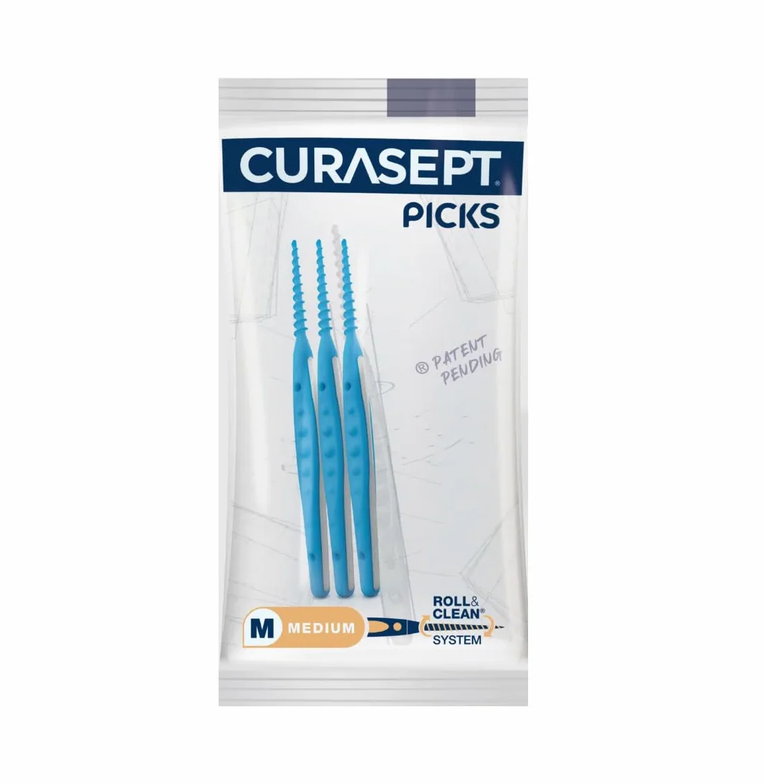 Curasept Travel Kit Oral Care con Spazzolino Softline 0.15, Dentifricio Protection Booster FrozenMint 20ml e Picks Interdentali