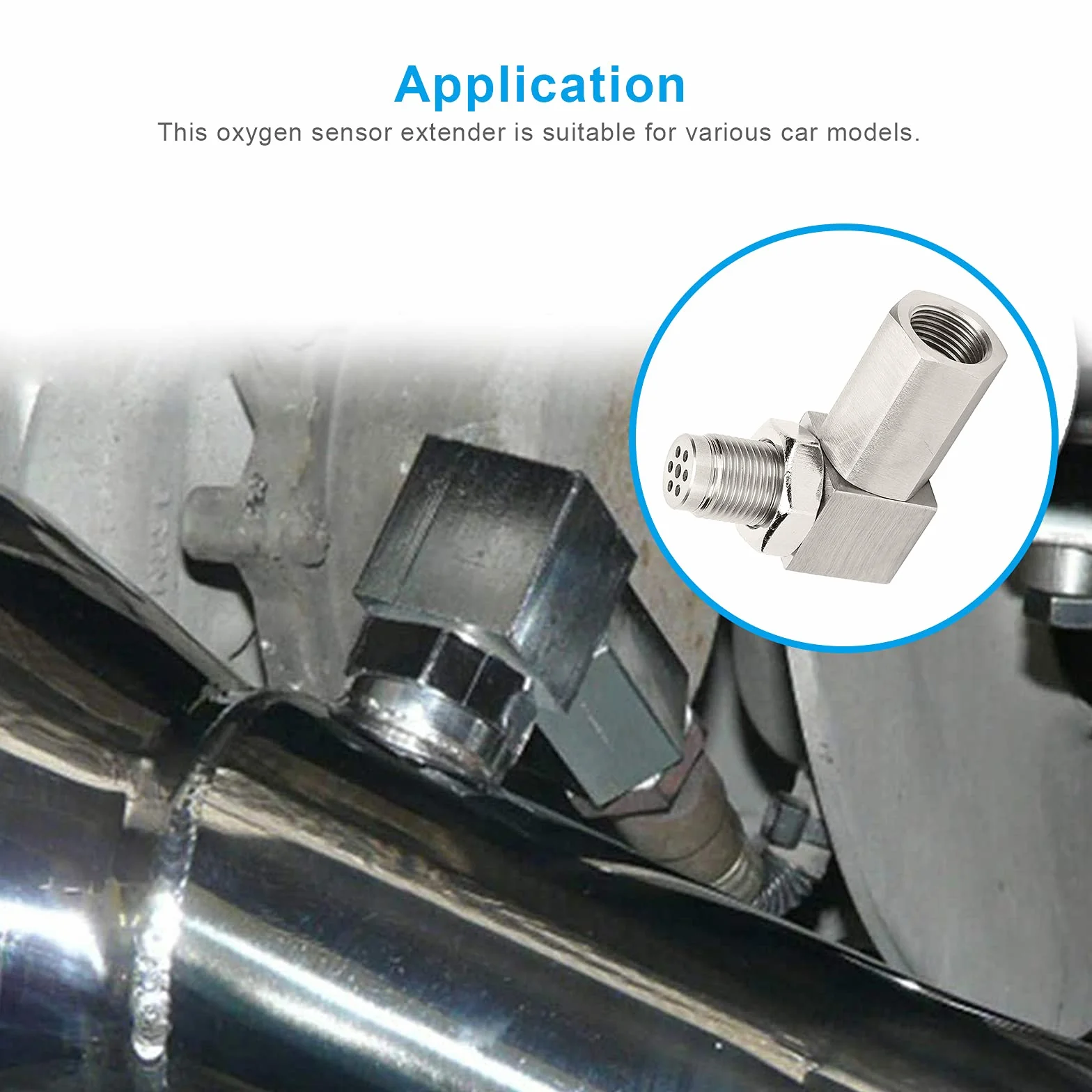 Adattatore Sonda Lambda Sensore O2 M18x1,5mm per Auto Sistemi di Scarico