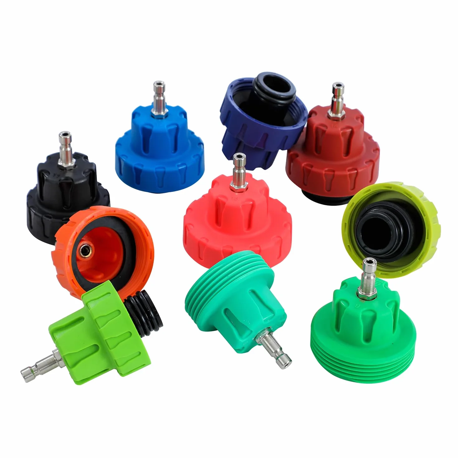 KATSU 18 Pezzi Universale Radiatore Pressione Tester Kit Test del Sistema di Raffreddamento Auto Rilevatore di Perdite Alluminio