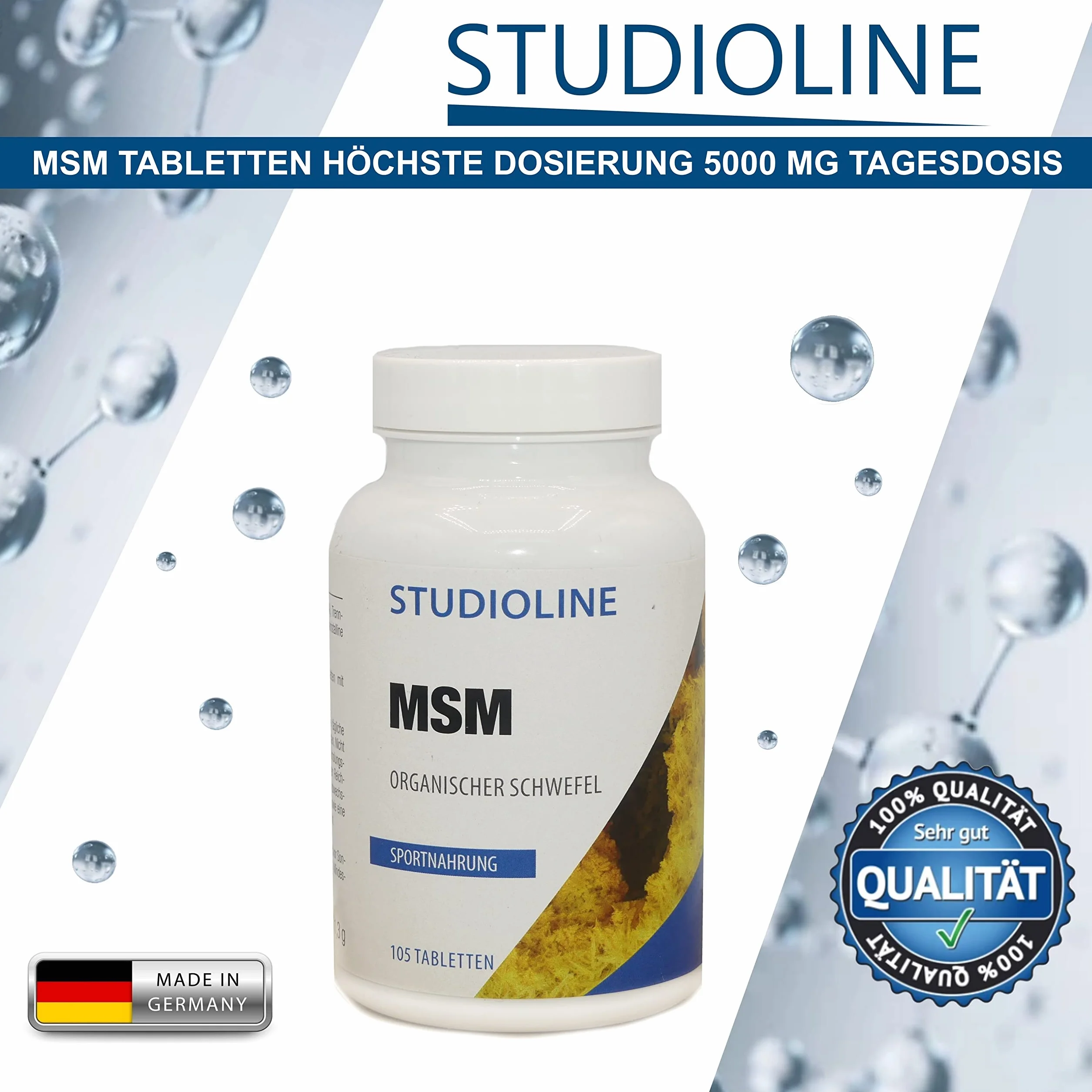 Compresse MSM 105 capsule 5000 mg Zolfo organico Metilsulfonilmetano
