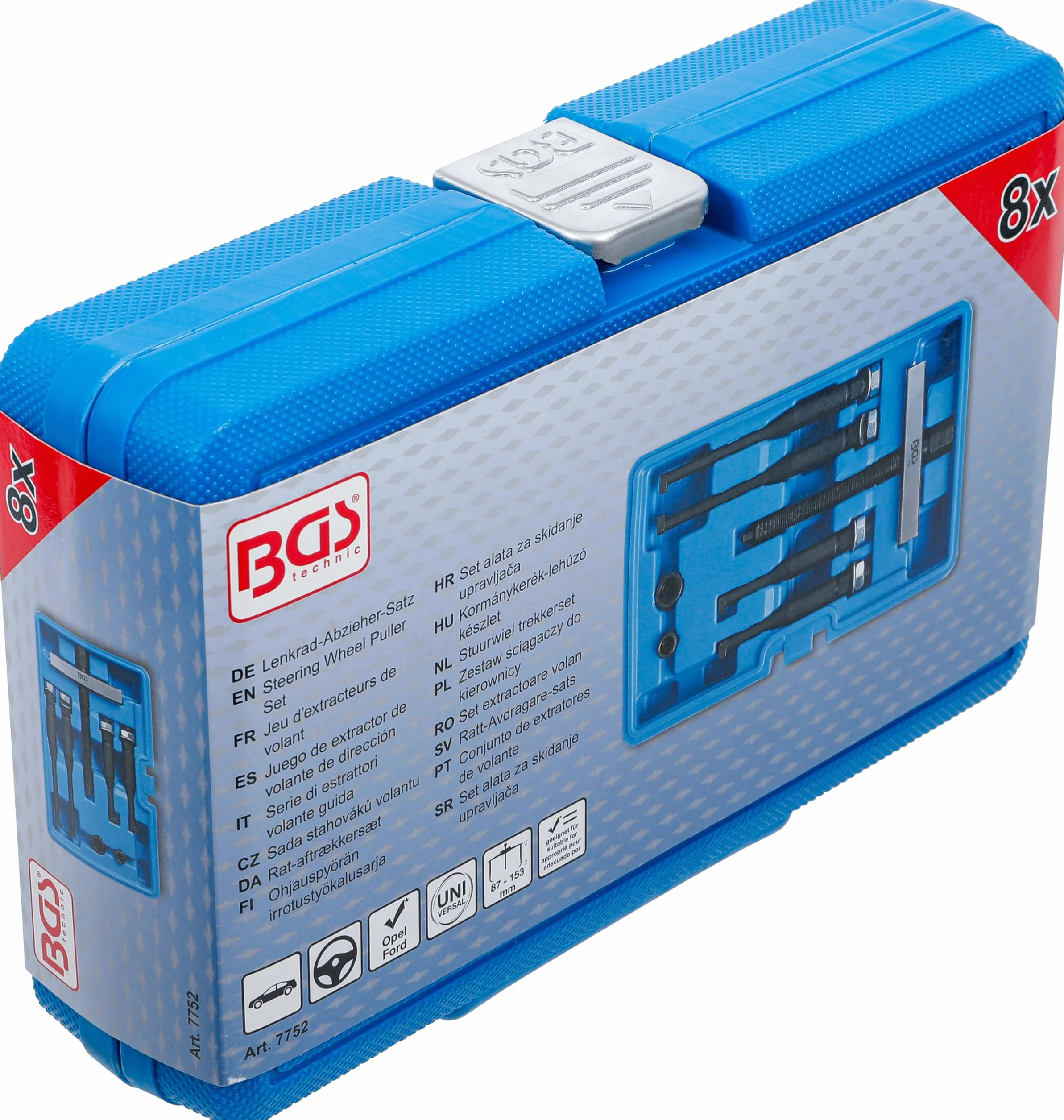 BGS 7752 Serie di estrattori volante guida 87 + 153 mm 8 pz.