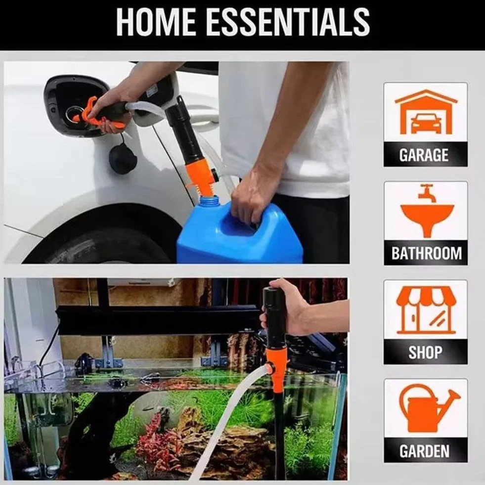 Pompa di trasferimento del carburante a batteria alimentata,Pompe di trasferimento a batteria con ugello di arresto rapido,Pompa di trasferimento acqua e carburante per benzina, gasolio, gas, acqua