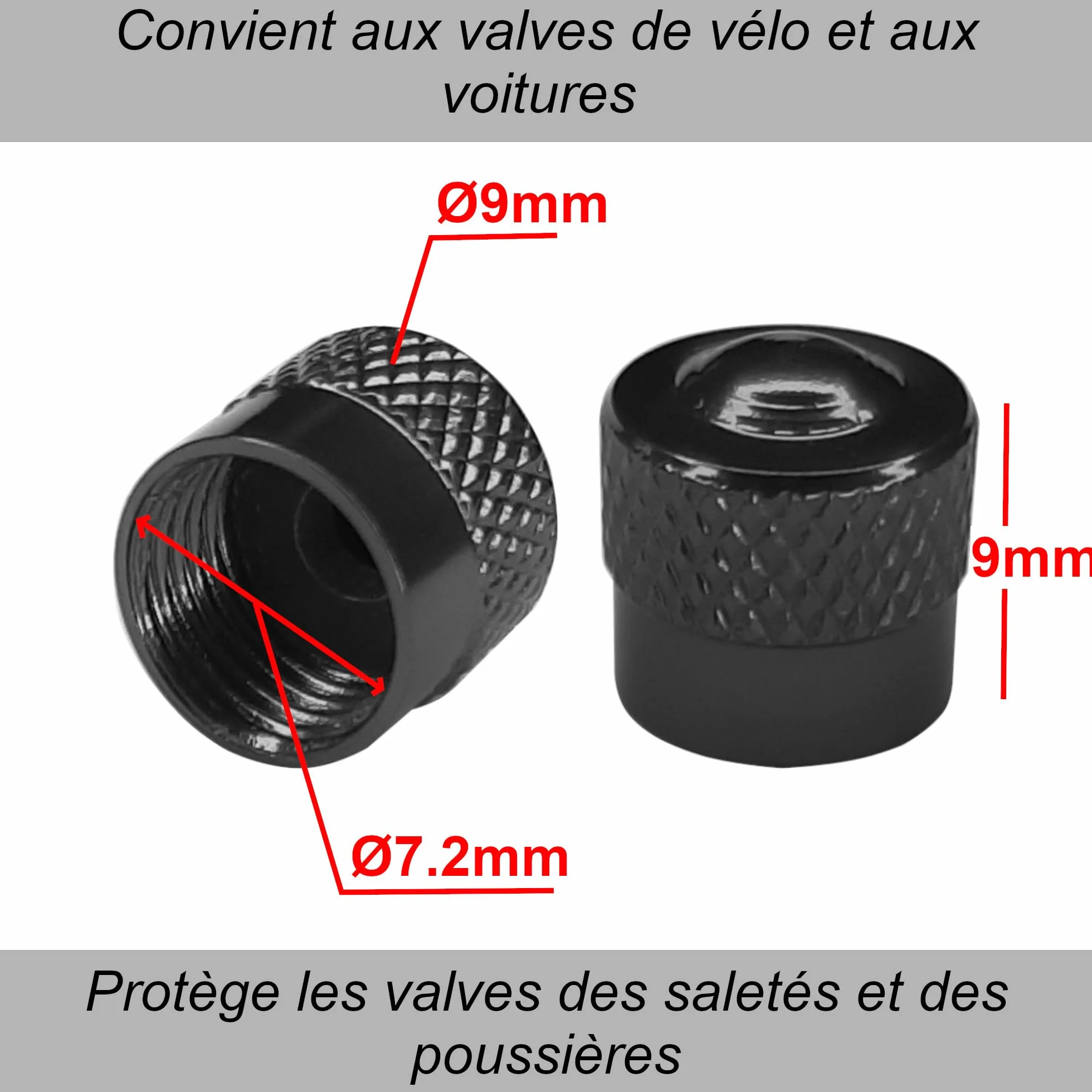 cyclingcolors 4x Cappucci delle valvole cappuccio valvola pneumatici Auto Bici Moto Schrader Aluminium, Viola
