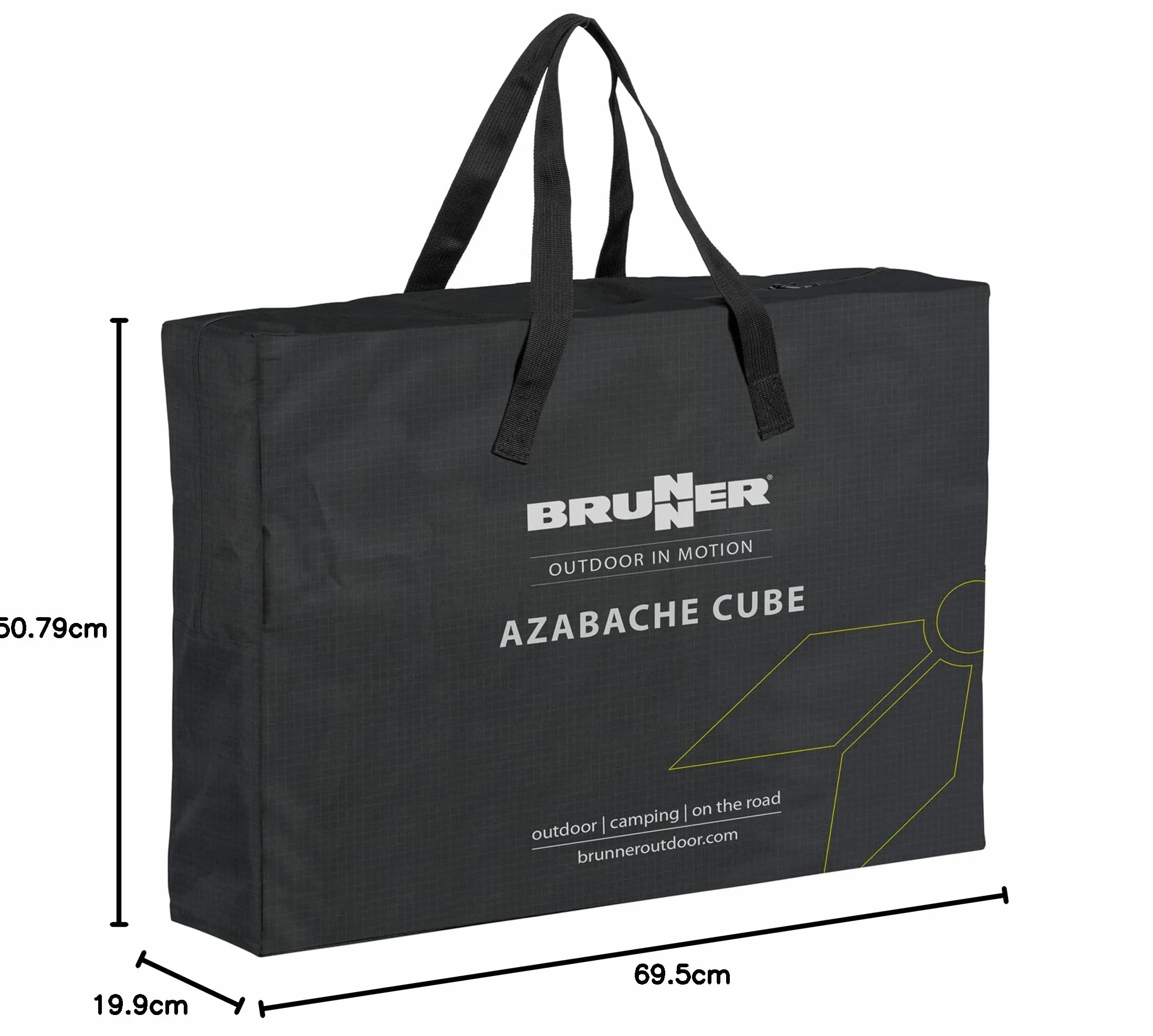 BRUNNER 0422091N.C06 Mobiletto Cucina da Campeggio Compatto Salvaspazio Ideale per Van e Minibus Azabache Cube con Piano in bambù