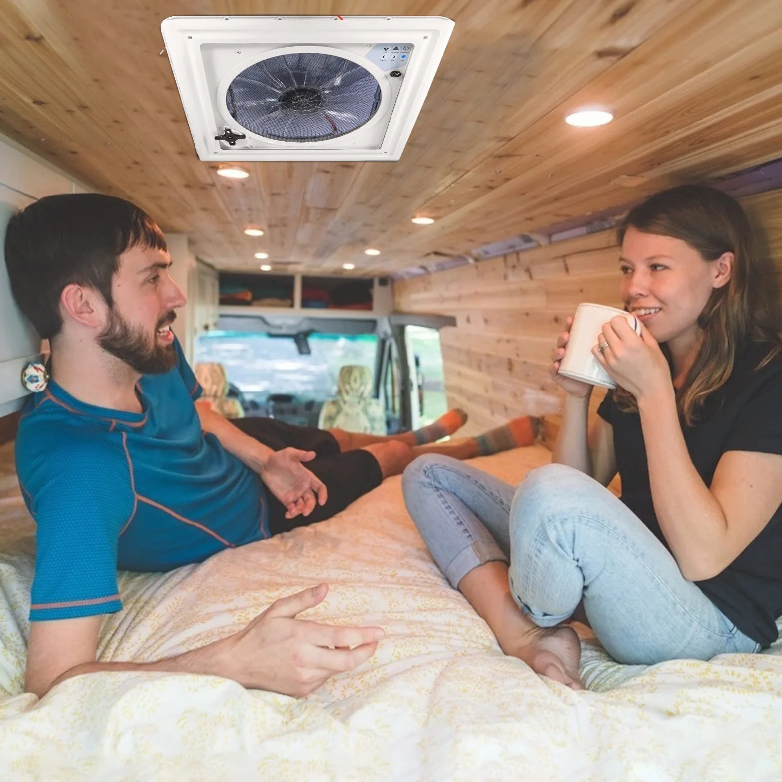 Ventola di Ventilazione per Camper 12V 3 Velocità con Sensore Pioggia e Telecomando