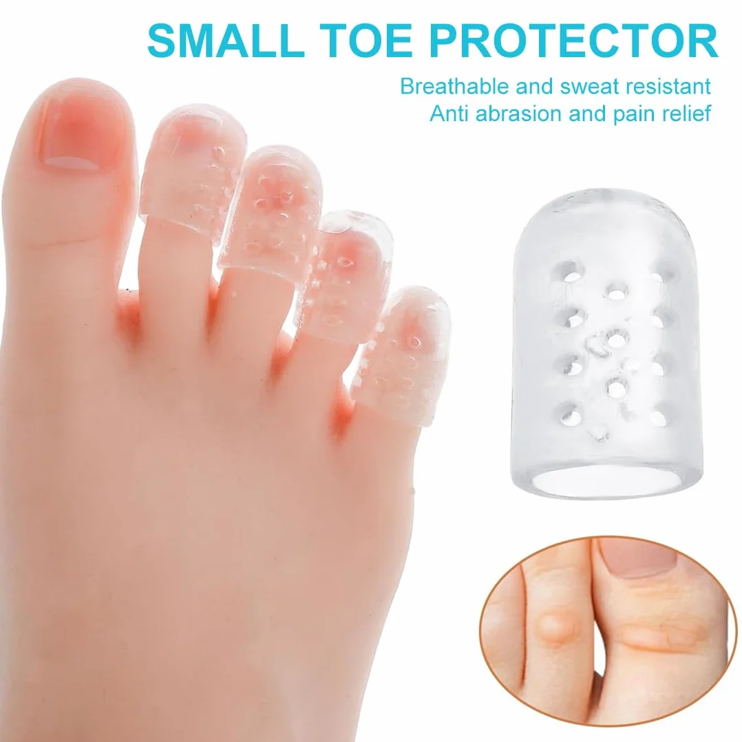 Protezione Dita Piedi Silicone, 30 Pezzi Proteggi Dita Piedi Gel, Copri Piedi Traspiranti, per Prevenire Vesciche e Calli