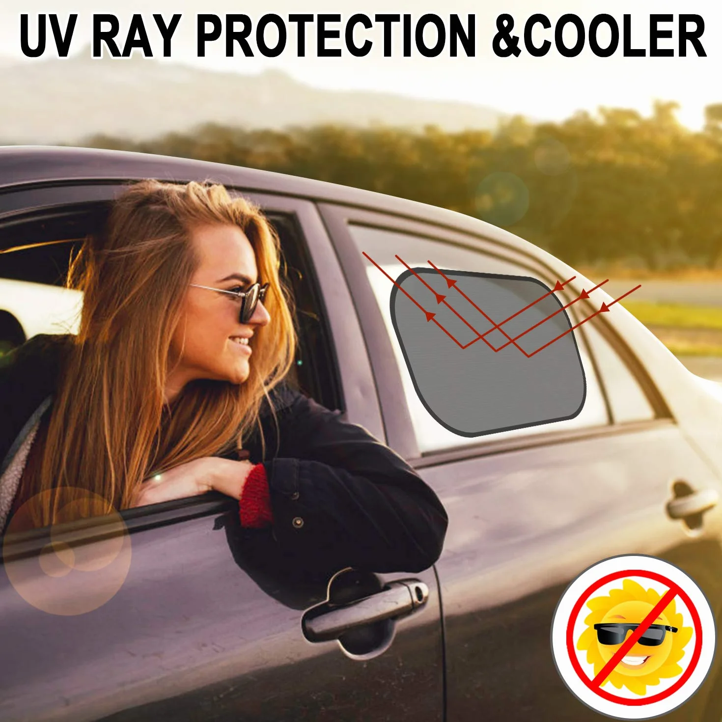 Parasole Auto Bambini Universali Protezione UV per Neonati Animali