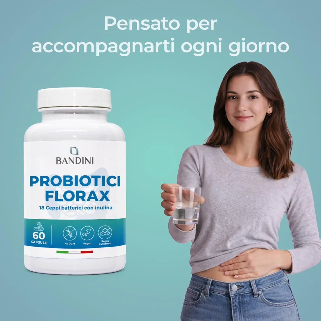 Bandini FLORAX PROBIOTICS Probiotici 20 Miliardi UFC 18 Ceppi Batterici 60 Capsule