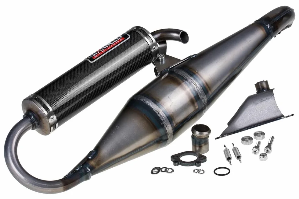 GIANNELLI MARMITTA "SHOT V4" SCOOTER MOTORE PIAGGIO OMOLOGATA CEE E13 0346 CON SILENZIATORE IN CARBONIO