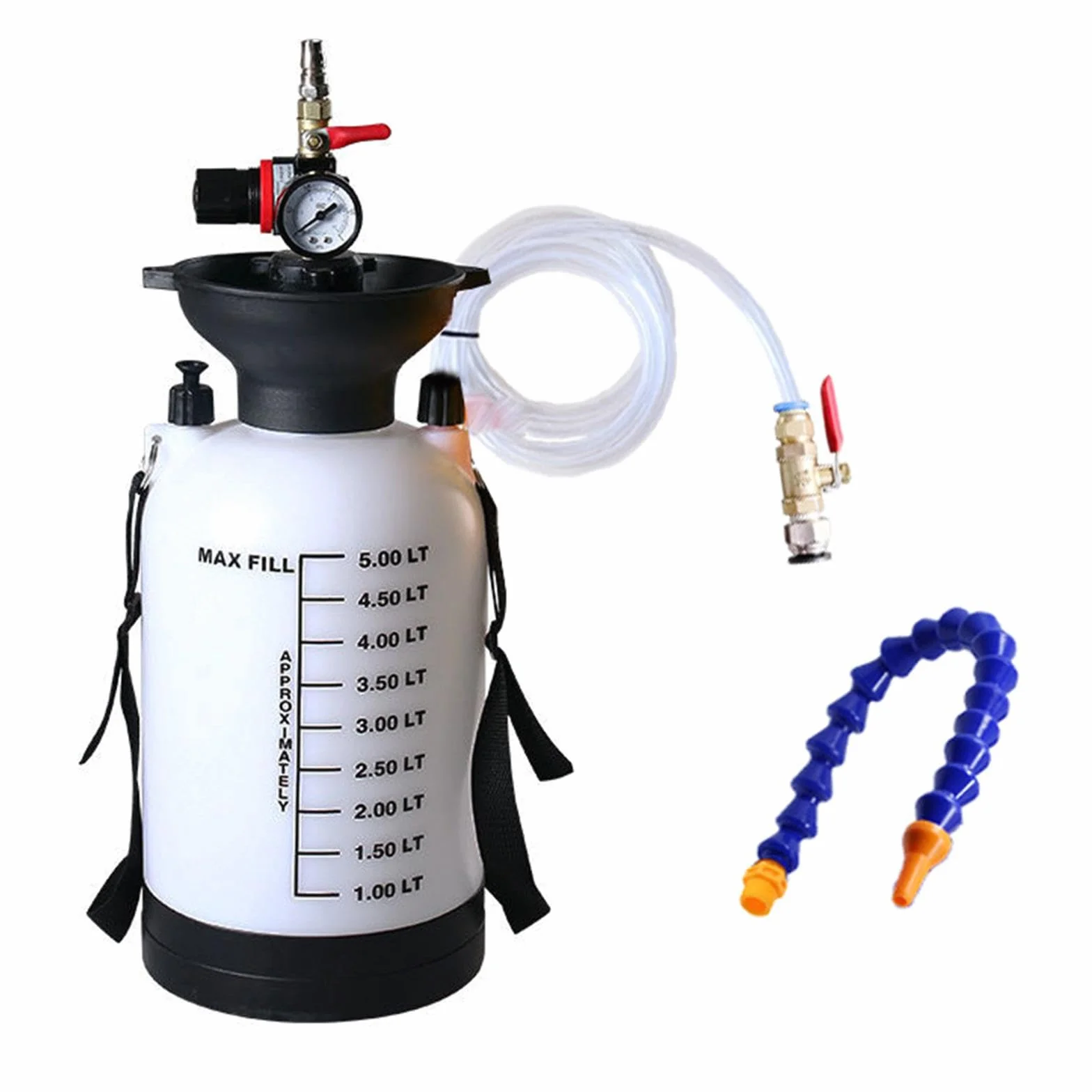 5L Pompa del di trasmissione pneumatica Serbatoio dell'olio Riempimento dell'olio pneumatico Pompa dell'olio per ingranaggi Estrattore di, con adattatori