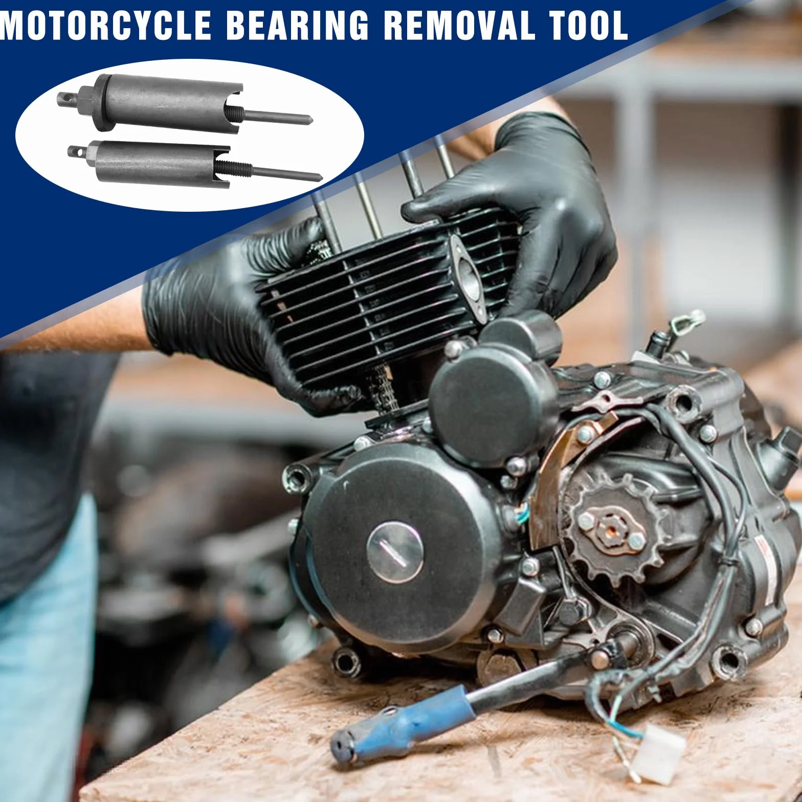 Vegena Kit Estrattore per Cuscinetti Interni per Moto,12 Pezzi Kit Estrattore Interno Cuscinetti Moto,Estrattore Cuscinetti Interni,Kit di Strumenti di rimozione Cuscinetti per Moto 9-30 mm(Nero)