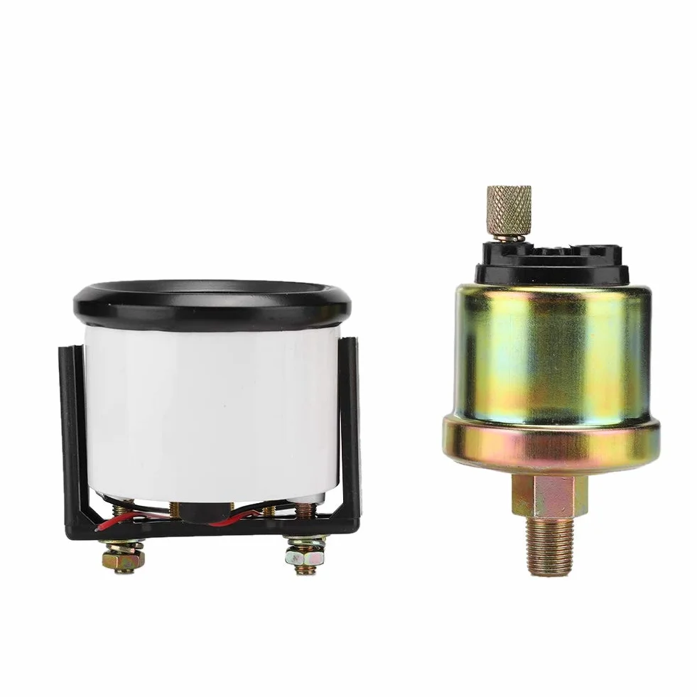 Manometro Pressione Olio Oil Pressure Gauge Manometro Pressione Olio Motore Manometro Pressione Olio Motore Indicatore Di Pressione Olio Auto, 52mm/2in 12v Indicatore Di Pressione Olio Elettromagn