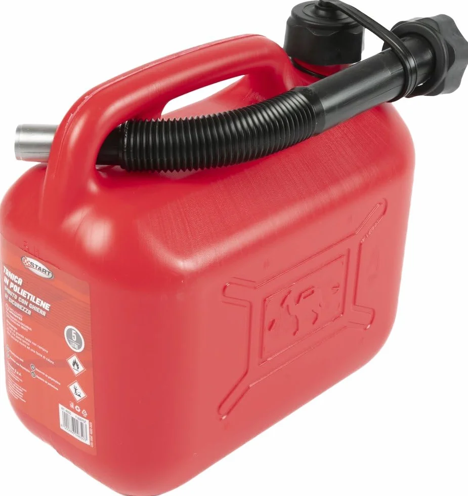 Start Tanica In Plastica Per Carburante 5L Con Bocchettone Leggera Omologata