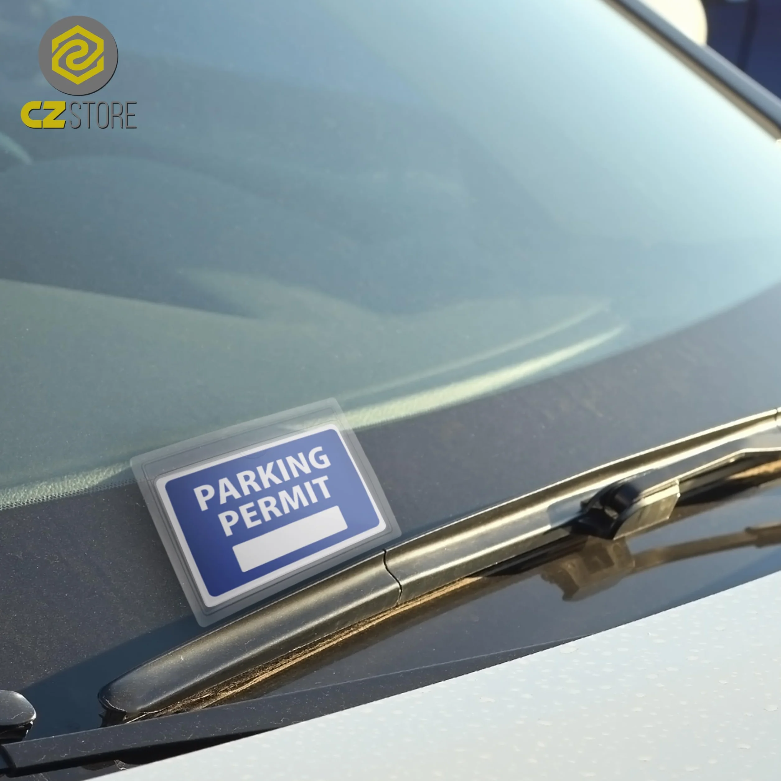 Adesivo da Parabrezza e Portapermesso di Parcheggio 6-PACK Impermeabile Trasparente per Biglietti Carte di Disabilità
