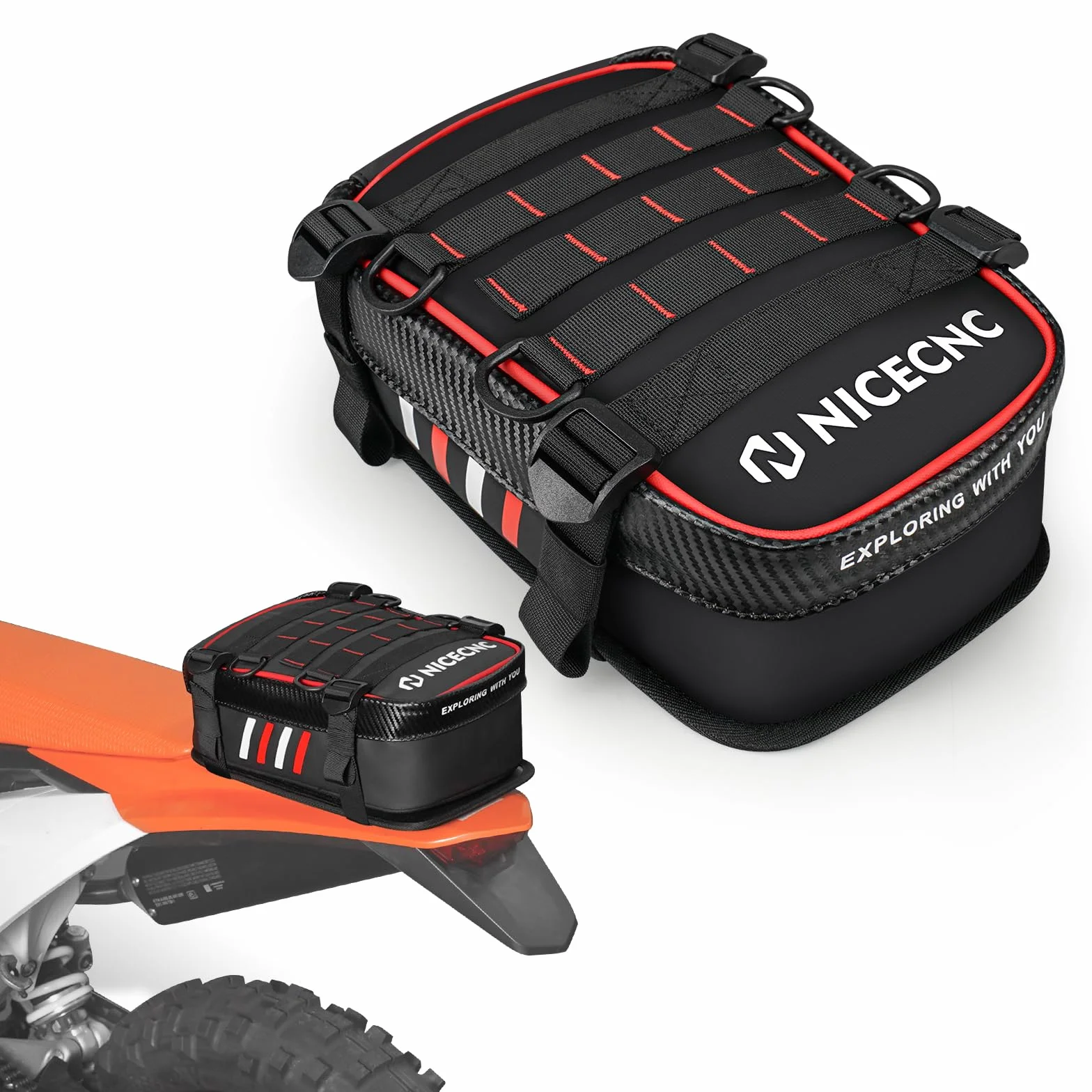 NICECNC Borsa Fender posteriore impermeabile per Dirt Bike Motocross Tool Organizzatore universale