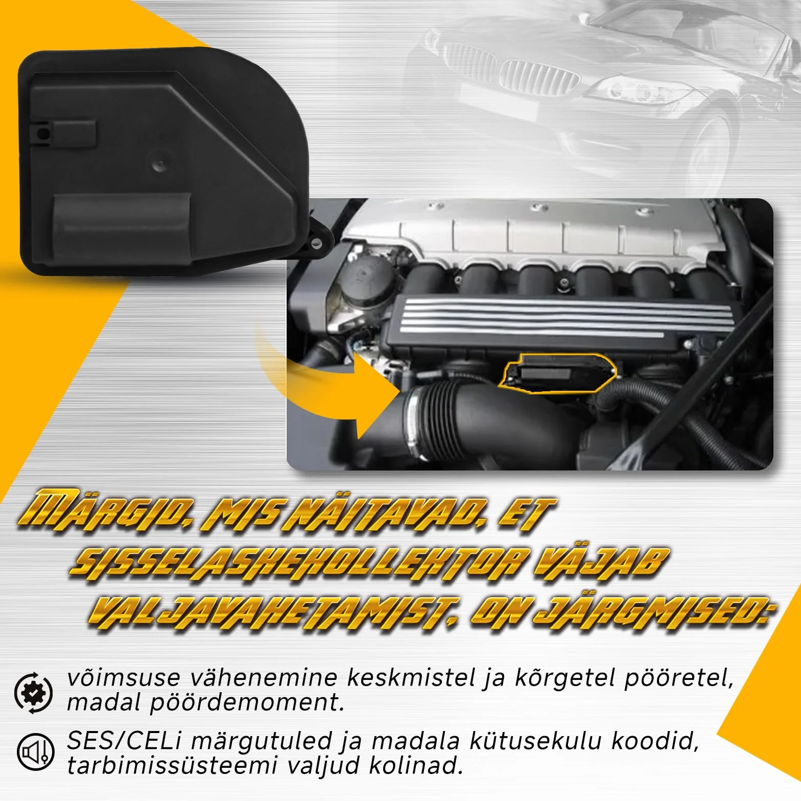 Valvola DISA aria destra compatibile BMW Serie 1 3 5 6 7 X1 X3 X5 Z4 2004-2017 2.5L 3.0L