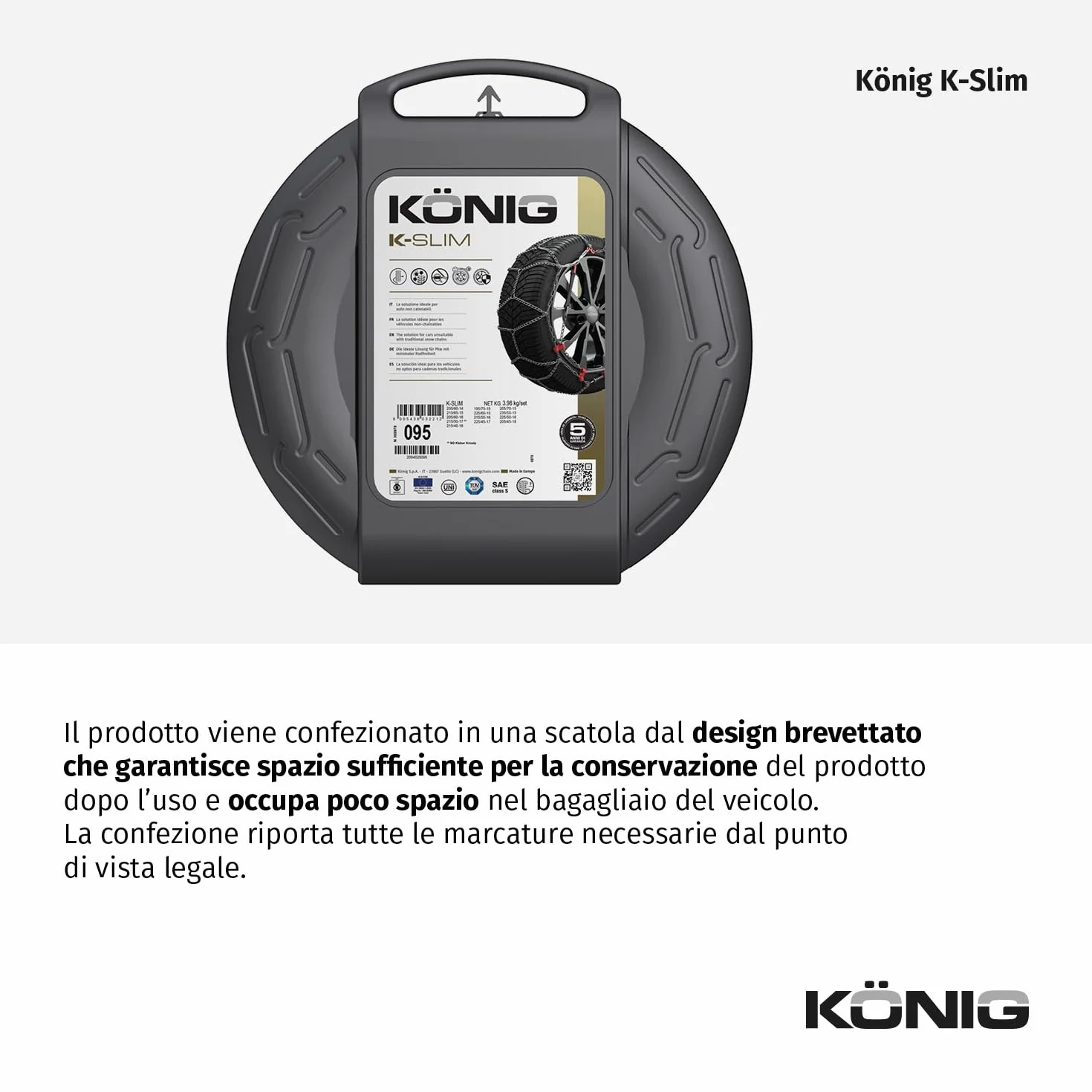 KÖNIG K-Slim 095 - Catene da Neve omologate
