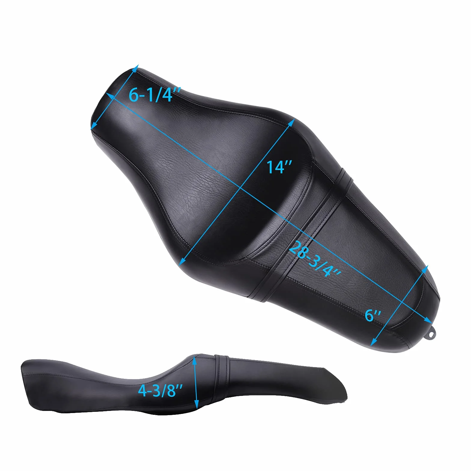 Sedile passeggero moto Sella conducente del a due posteriore 2 up per Sportster XL 883 1200 48 72 Cafe Racer.