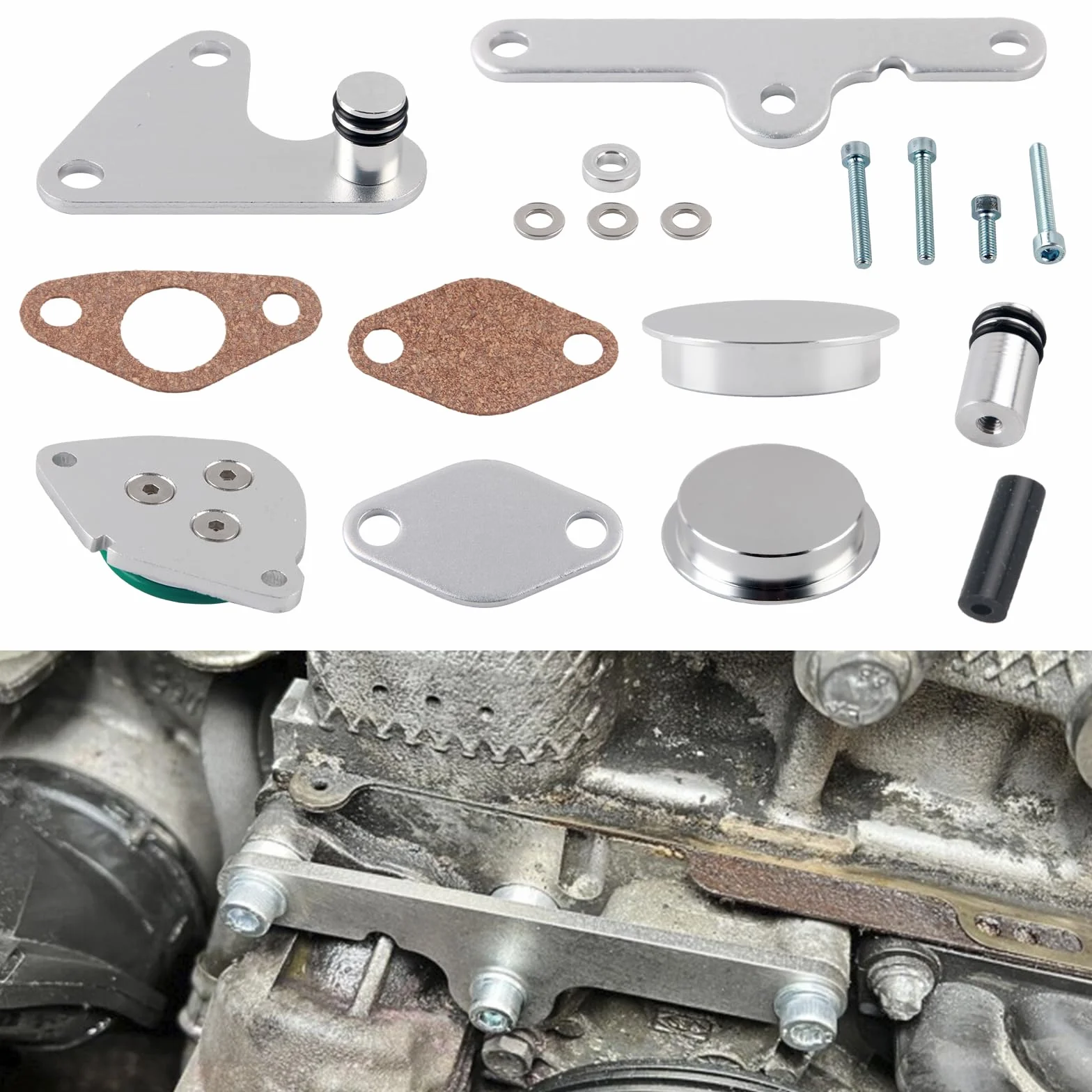 AGR - Kit di riparazione radiatore valvola per B-MW 2.0 N47 N47S E81 E87 E88 E82 E90 E91 E92 E93 E60 E61