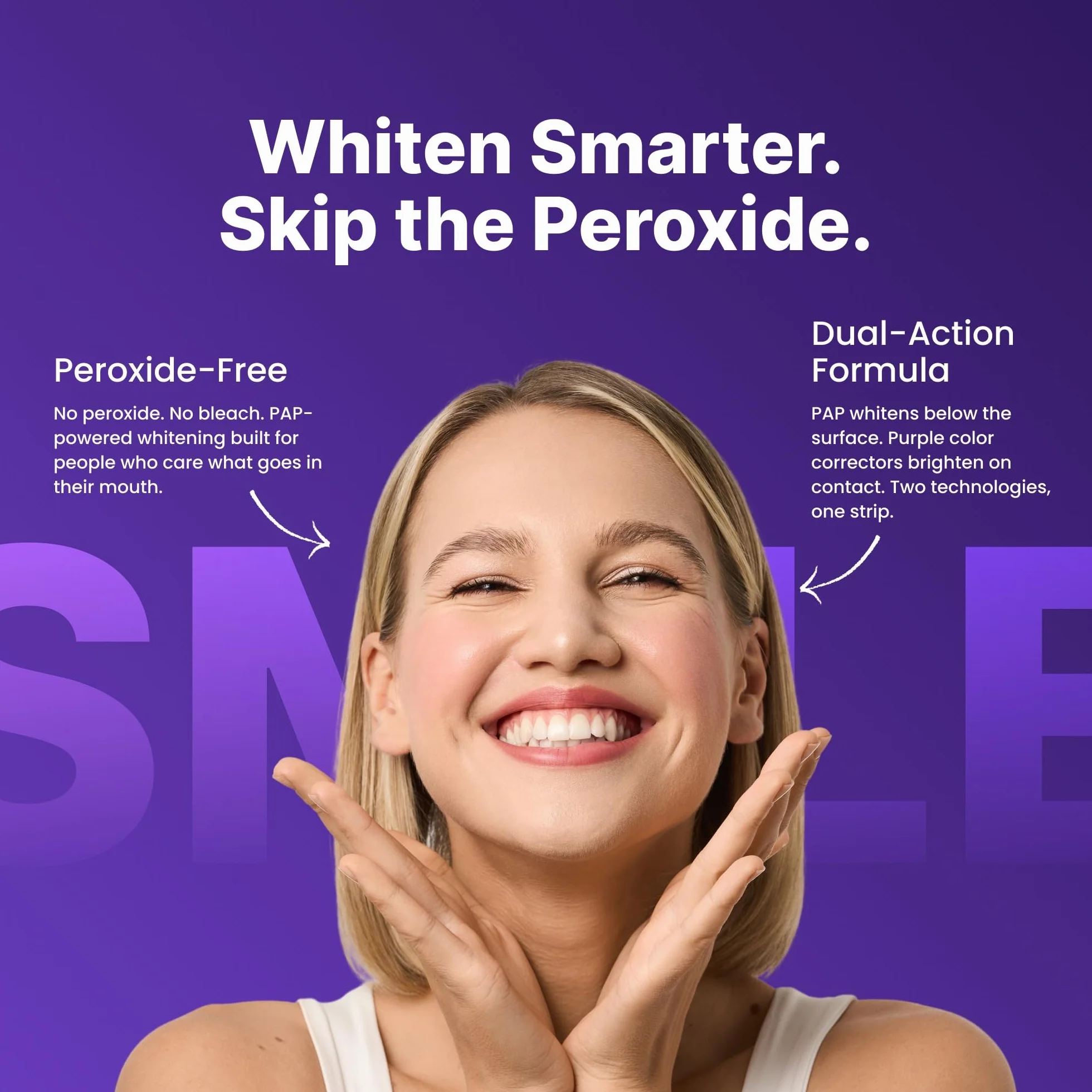 DRDENT Strisce sbiancanti denti viola 21 applicazioni 42 strisce + apri