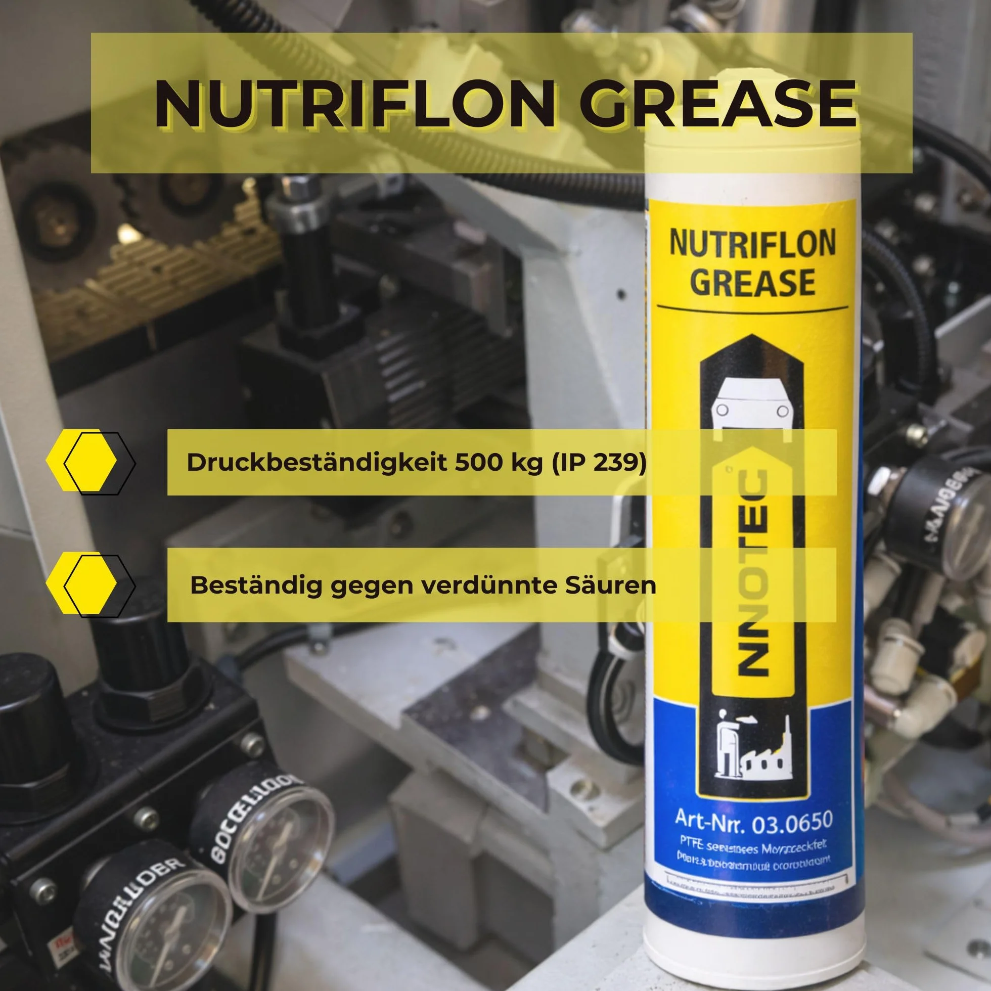INNOTEC Nutriflon Grease 400 g Grasso lubrificante bianco alimentare NSF-H1 anticorrosione resistente all'acqua
