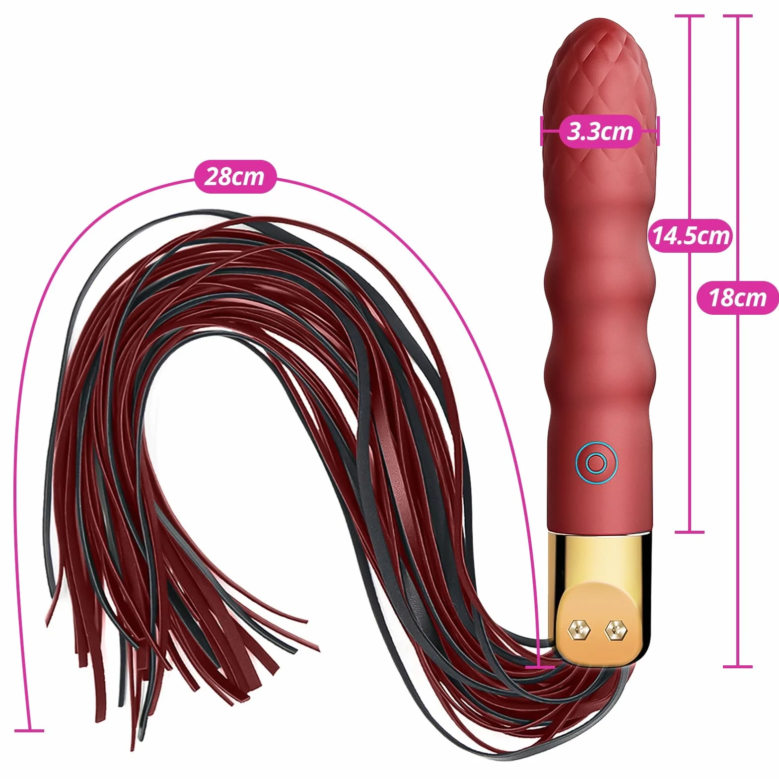 SXOVO Frustino Vibrante 2 in 1 Dildo 10 Modalità per Stimolazione Prostata Punto G BDSM