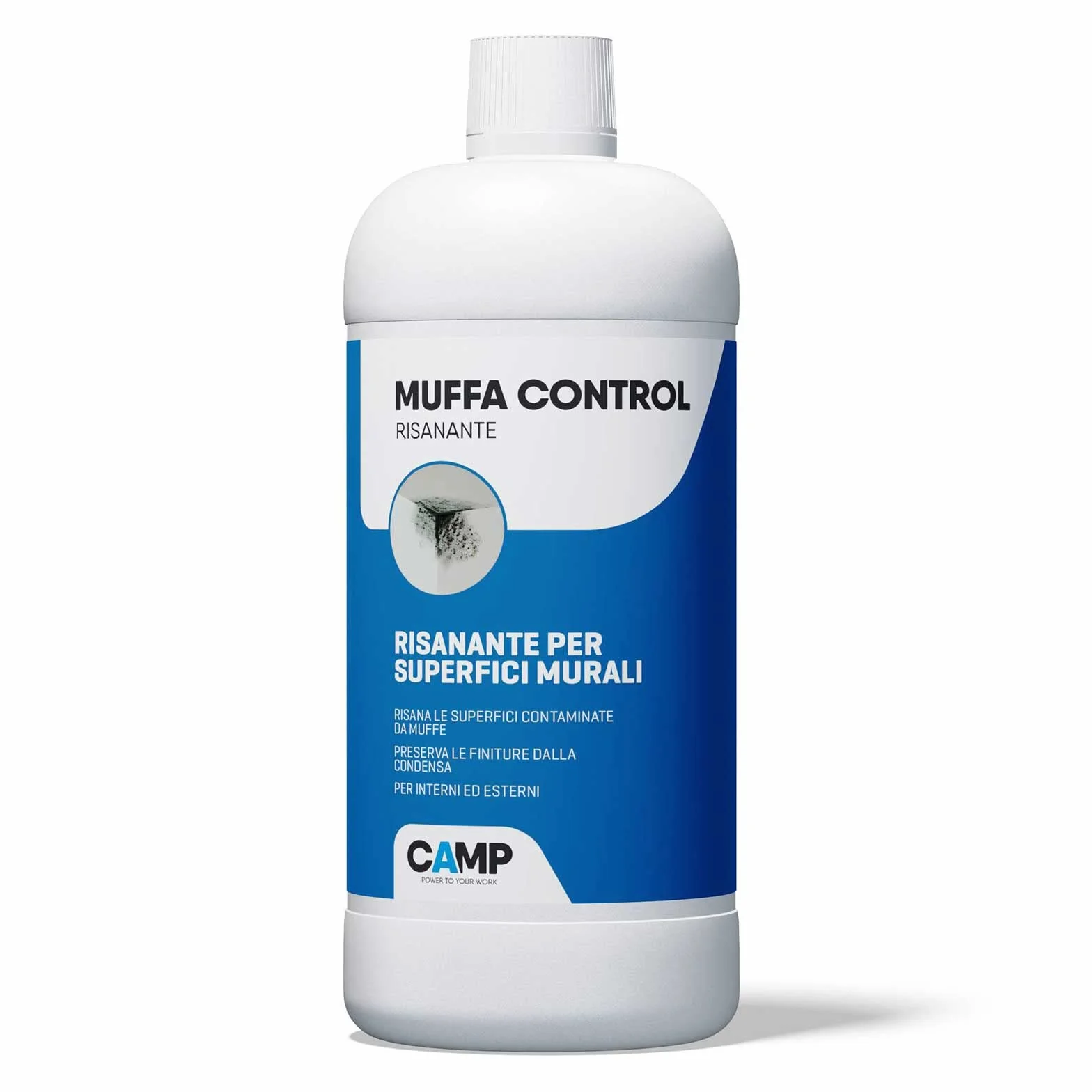 CAMP Muffa Control Risanante Trattamento Antimuffa per Muri Interni ed Esterni 1 l