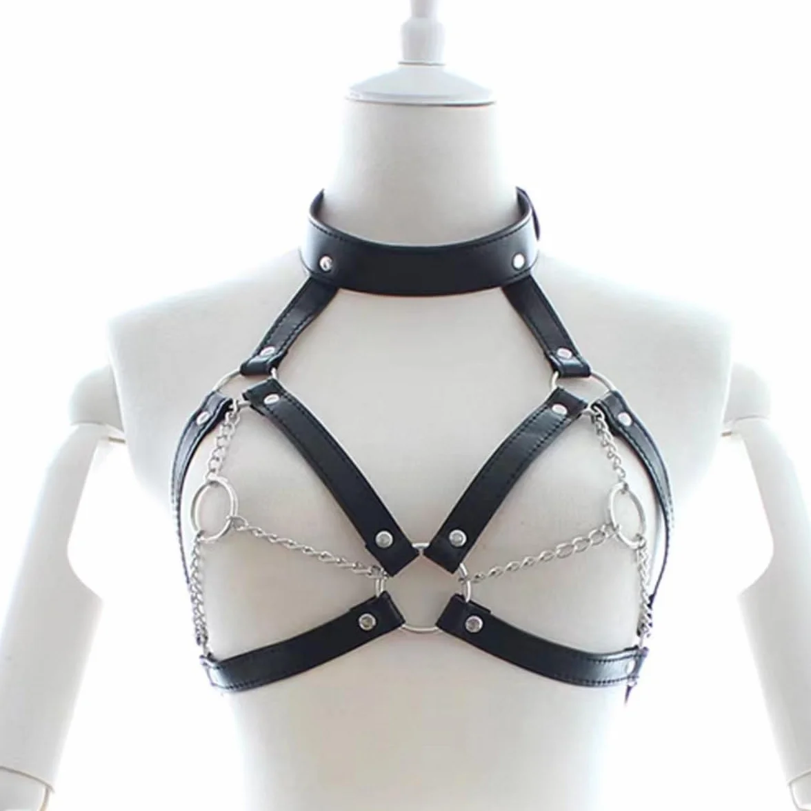 Sex Bondage Pelle Nera Catena Moda Sexy Giocattolo Originale Per Uomini Donne