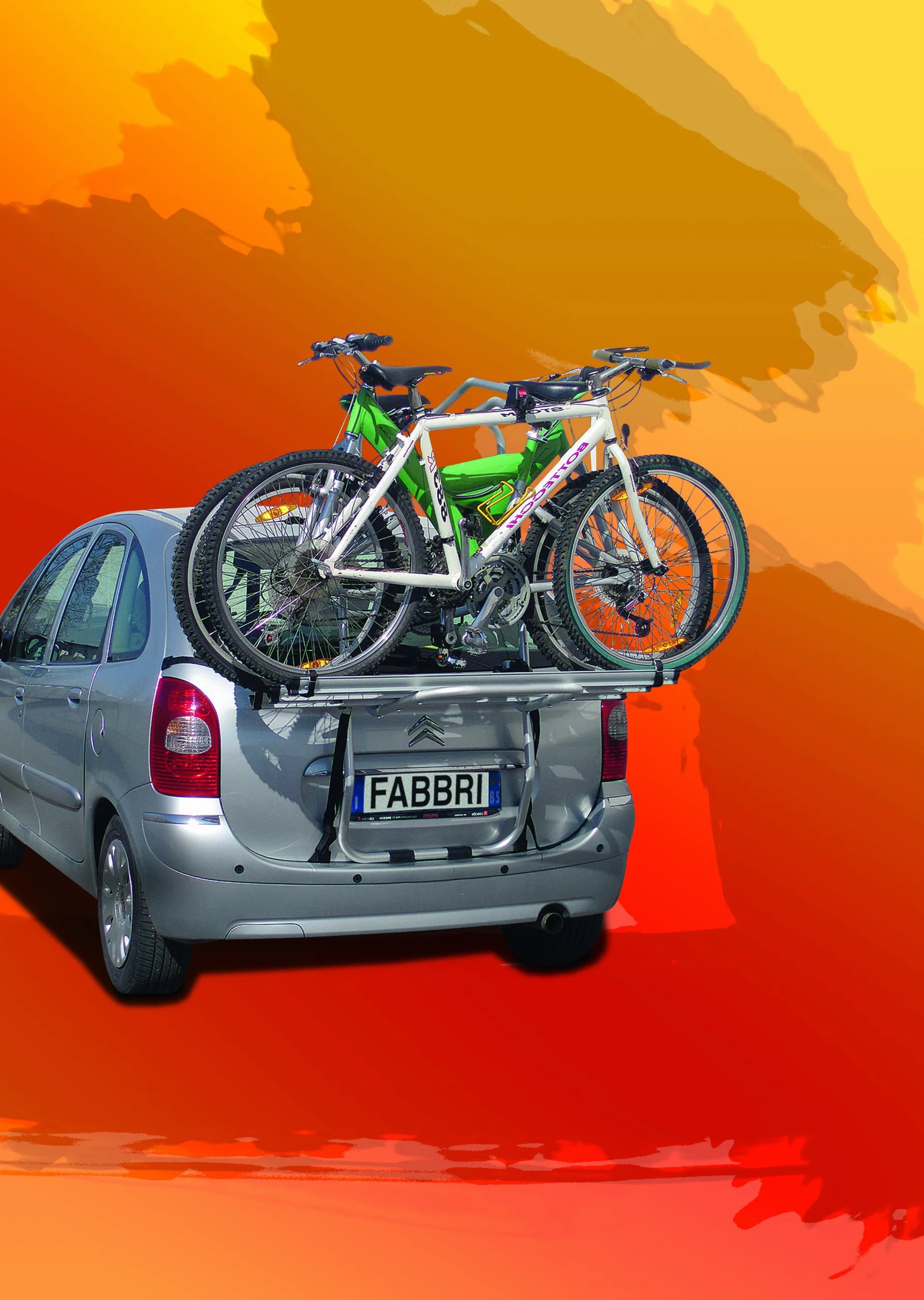 Fabbri Portatutto Bici Ok 3 Van Portabiciclette Posteriore per 3 Biciclette