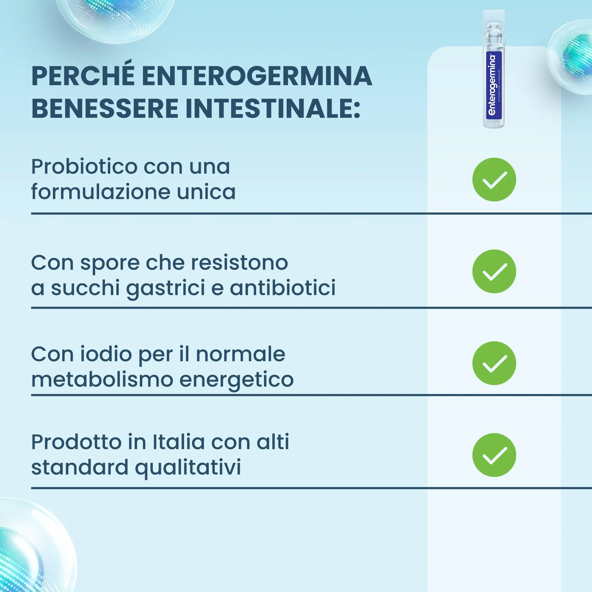 Enterogermina Benessere Intestinale Probiotici Integratori 20 Flaconcini 5 ml