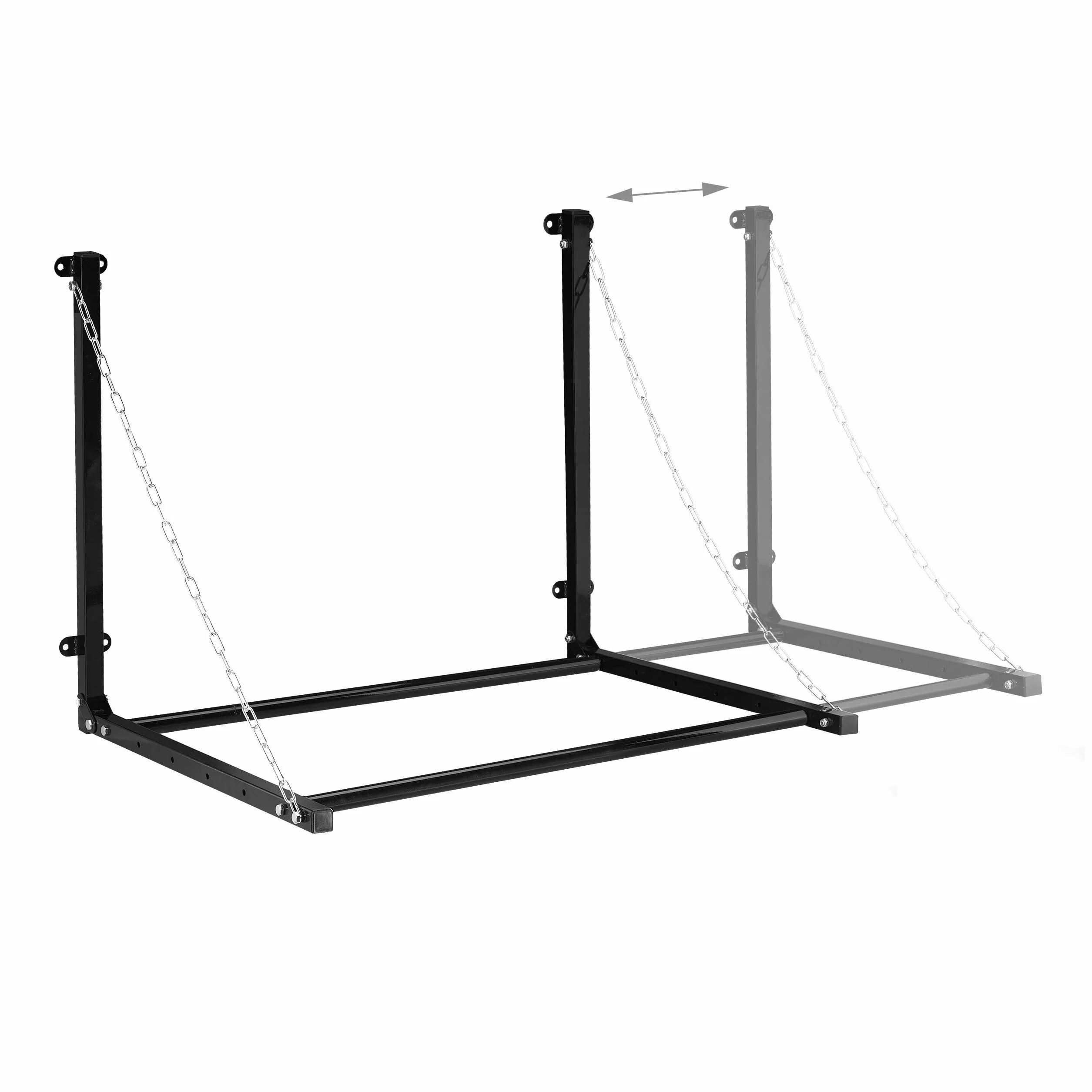 Relaxdays Scaffale Porta Gomme da Parete per 4 Pneumatici, Supporto Pieghevole Fino a 90 kg, Acciaio, Nero