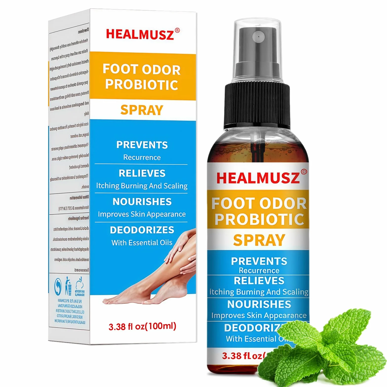 Spray Deodorante Piedi Antiodore 100ML, Elimina Odori e Sudorazione