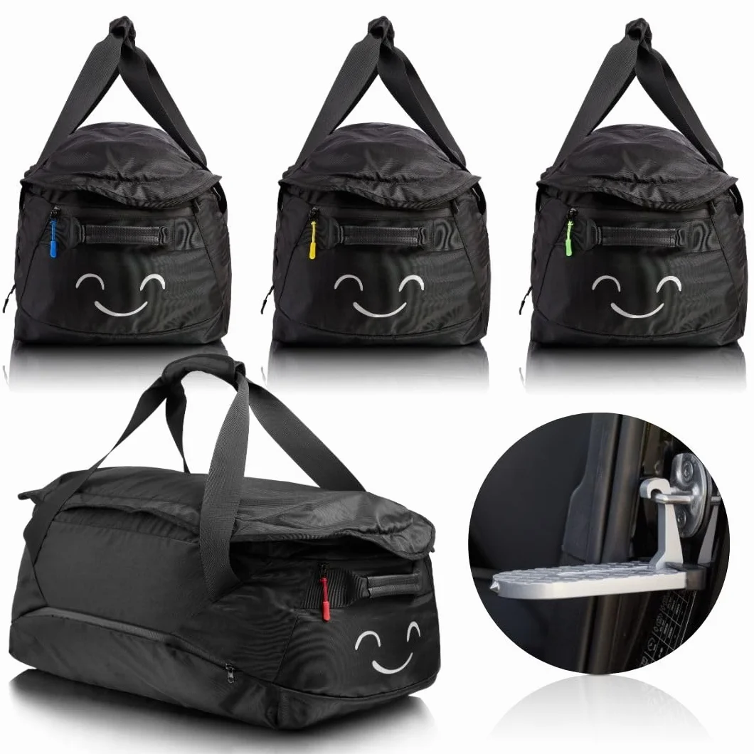 Set di 4 borse per box da tetto con gradino per facile carico e scarico e marcatore identificativo/Borsa duffel/borse per box da tetto/borsa per box da tetto