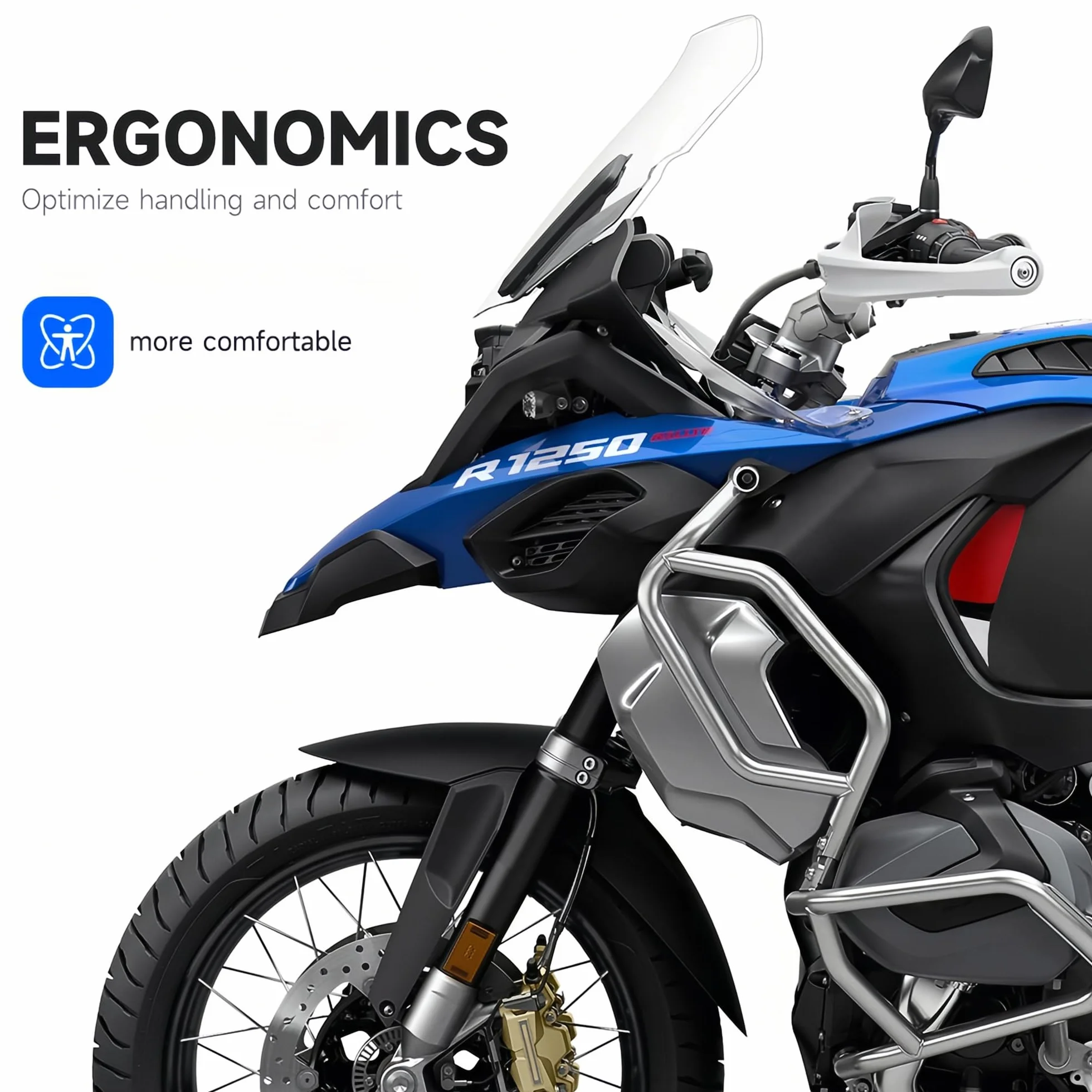 BMW R 1200GS LC ADV Riser Manubrio Moto 32MM Morsetto Drag Adattatore Estensibile