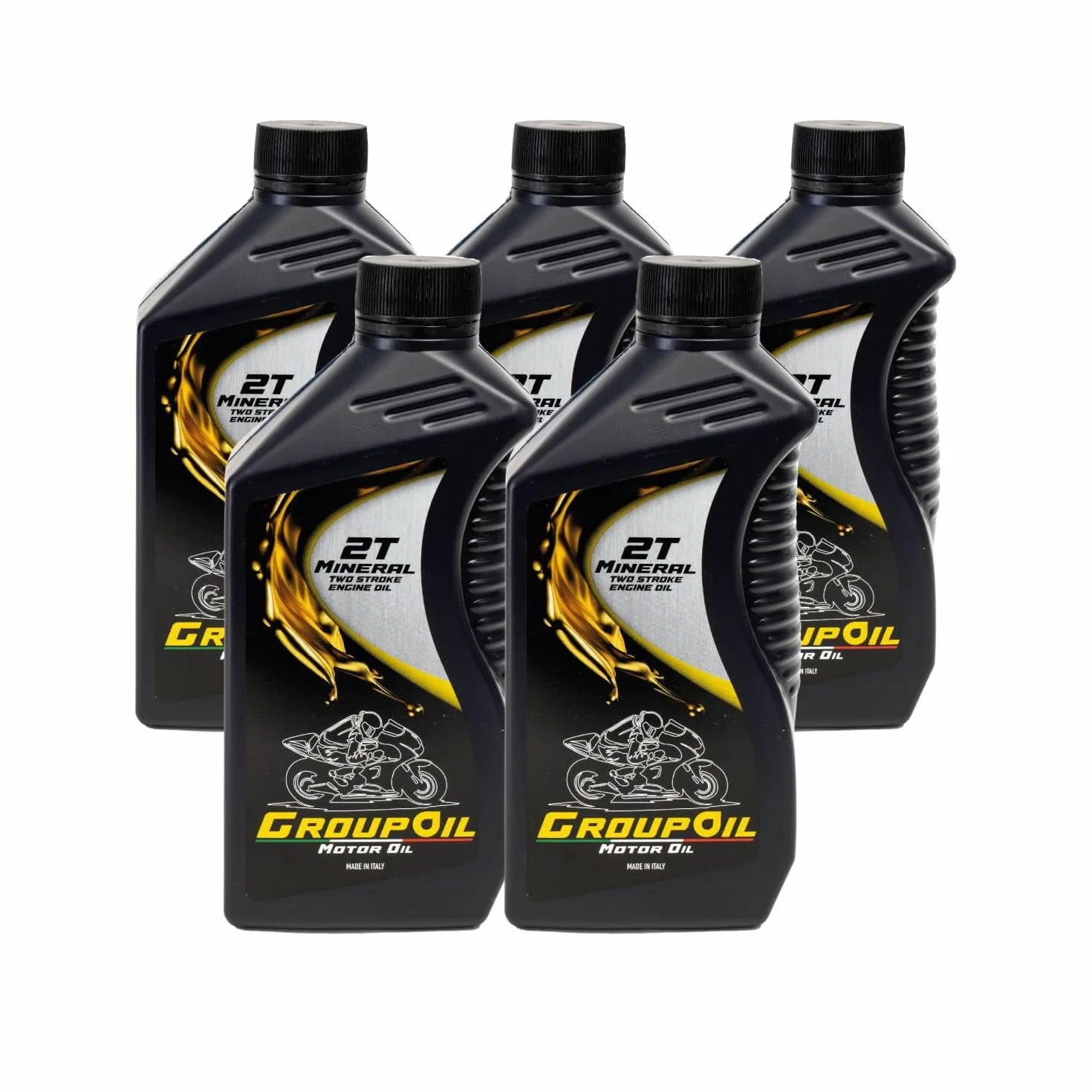 Olio moto 2 tempi GROUPOIL 2T minerale 5x1L