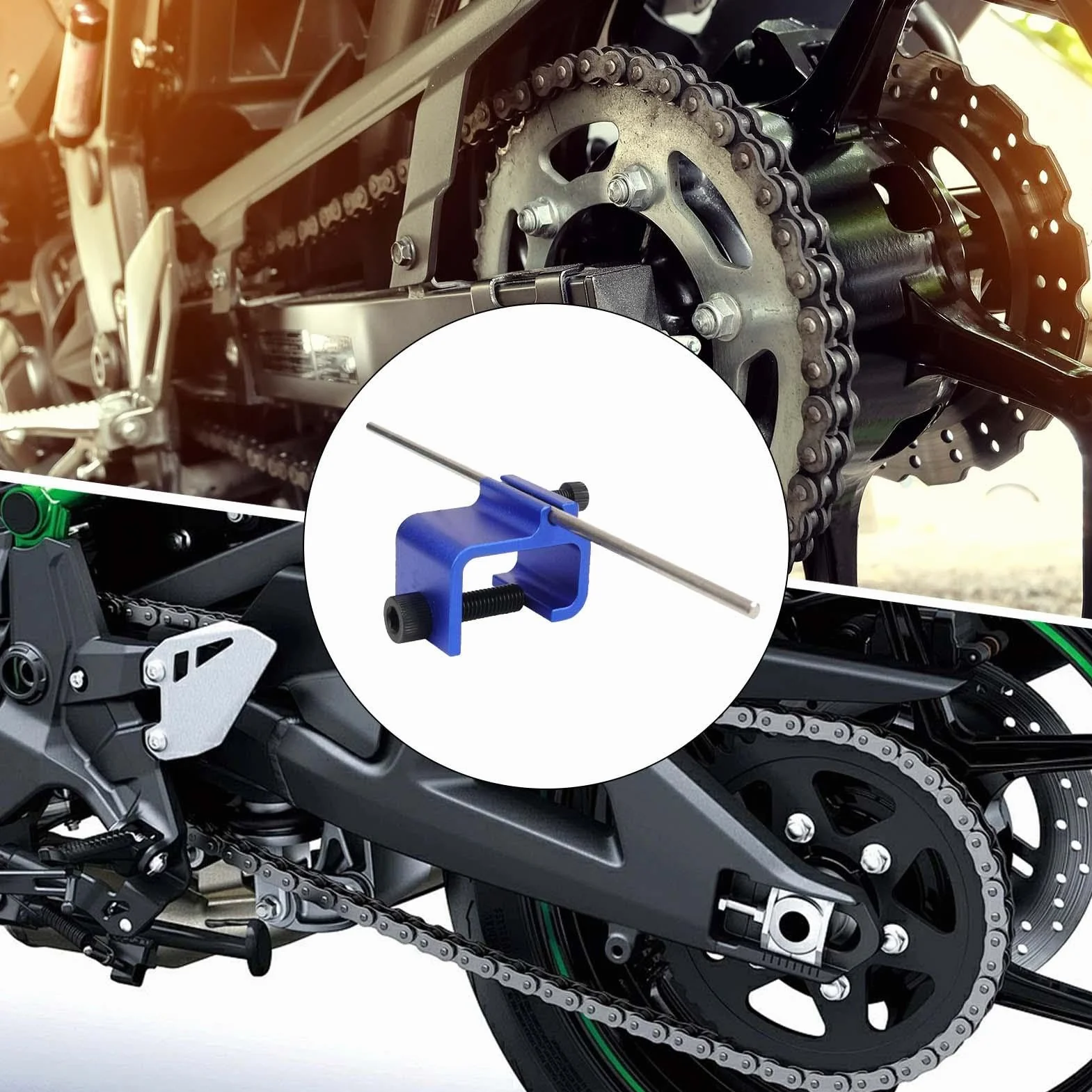 Strumento di allineamento catena per moto regolazione rapida riparazione scooter