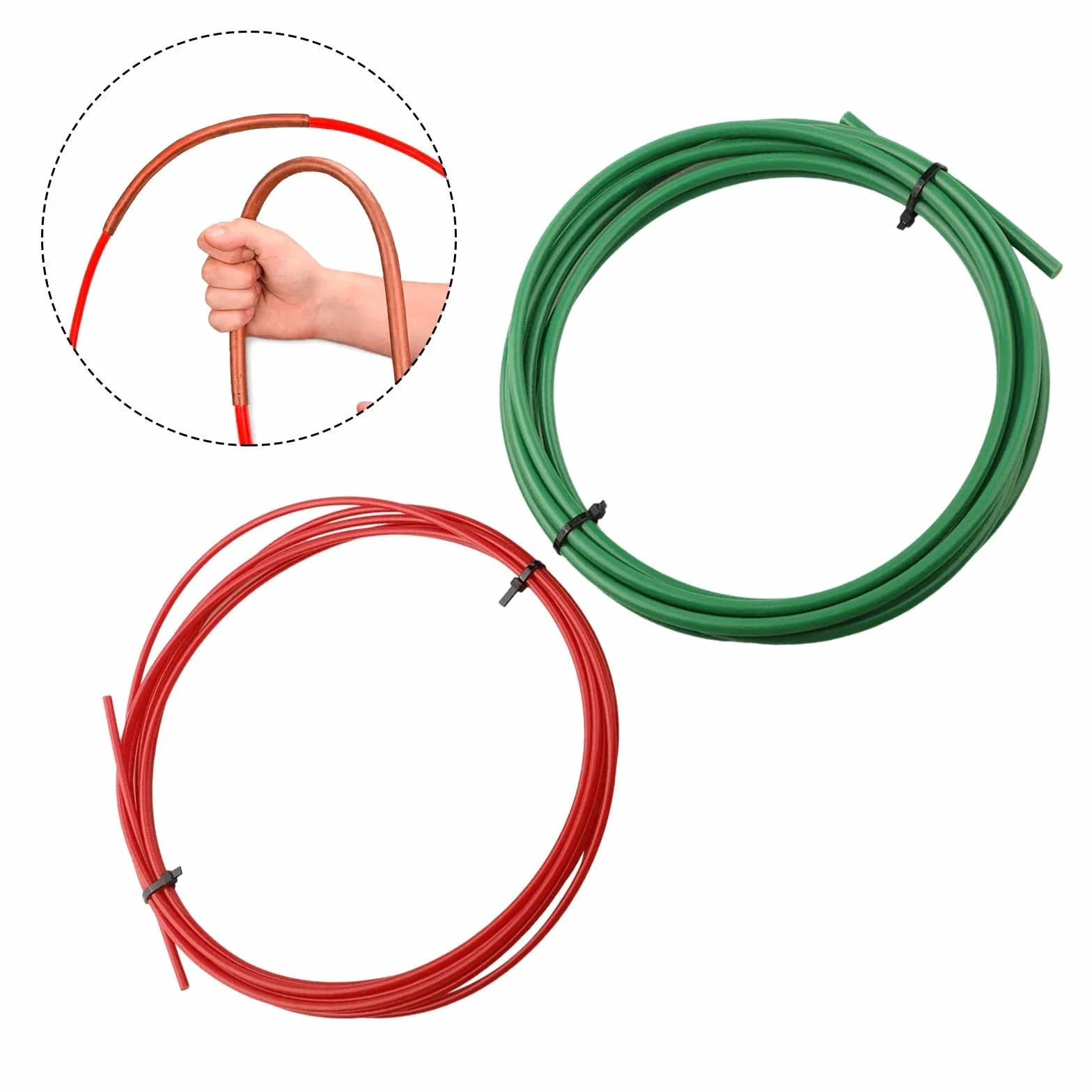 Kit piegatubi per aria condizionata, striscia di piegatura per tubi in rame 1/4 e 3/8 pollici, set strumenti HVAC PE