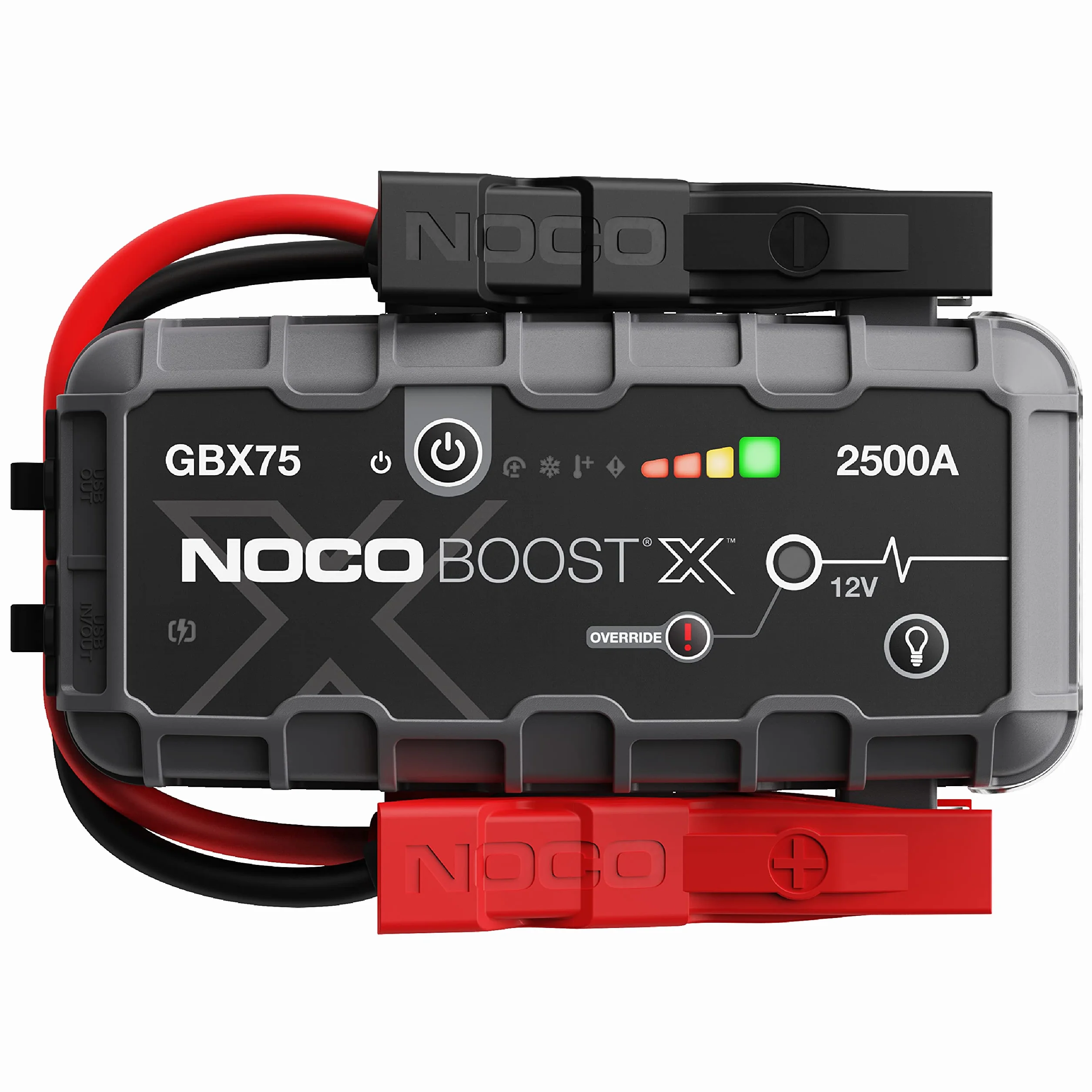 NOCO Boost X GBX75: Avviatore di Emergenza UltraSafe 2500A – Booster Batteria al Litio 12V, Caricabatteria Portatile Power Bank e Cavi Avviamento – Per Motori Benzina fino a 8.5L e Diesel fino a 6.5L