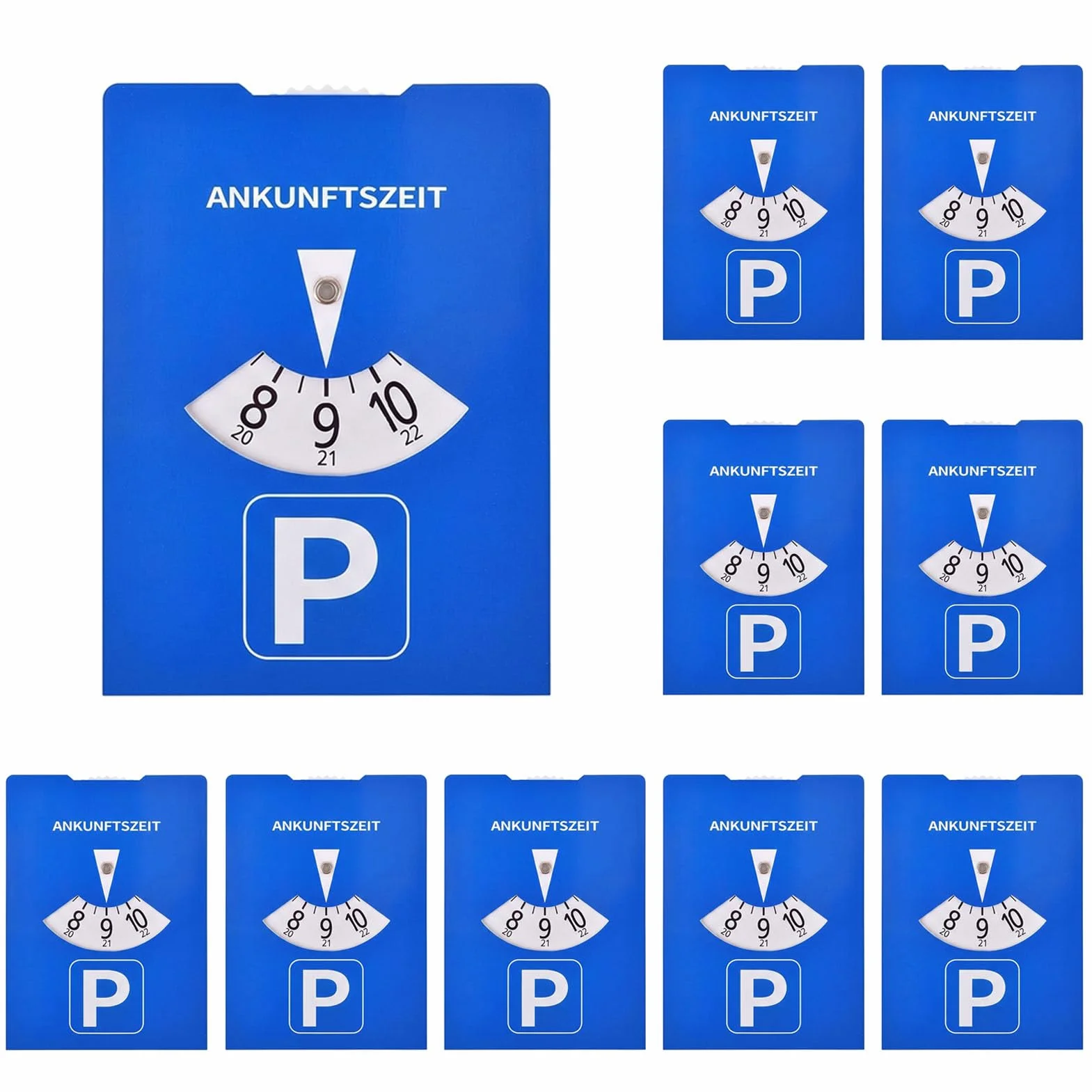 Dischi orari per auto 11 x 15 cm cartone blu