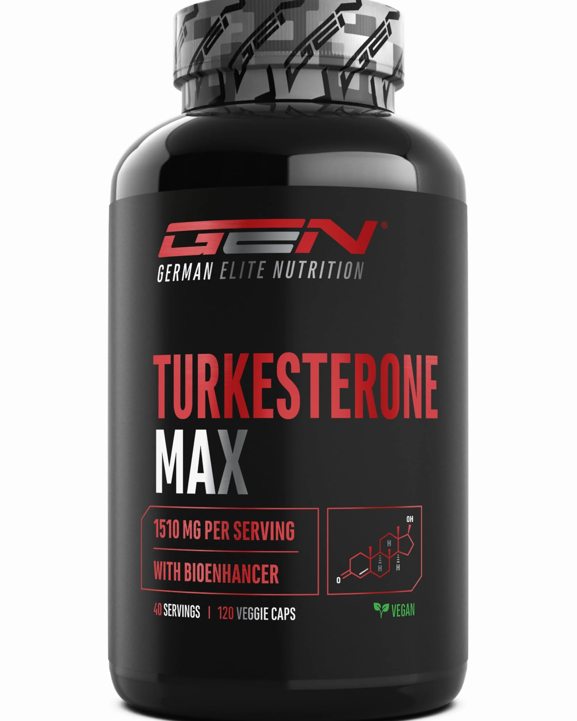 Turkesterone Max 120 capsule 1510 mg per dose giornaliera Bioenhancer Vegan