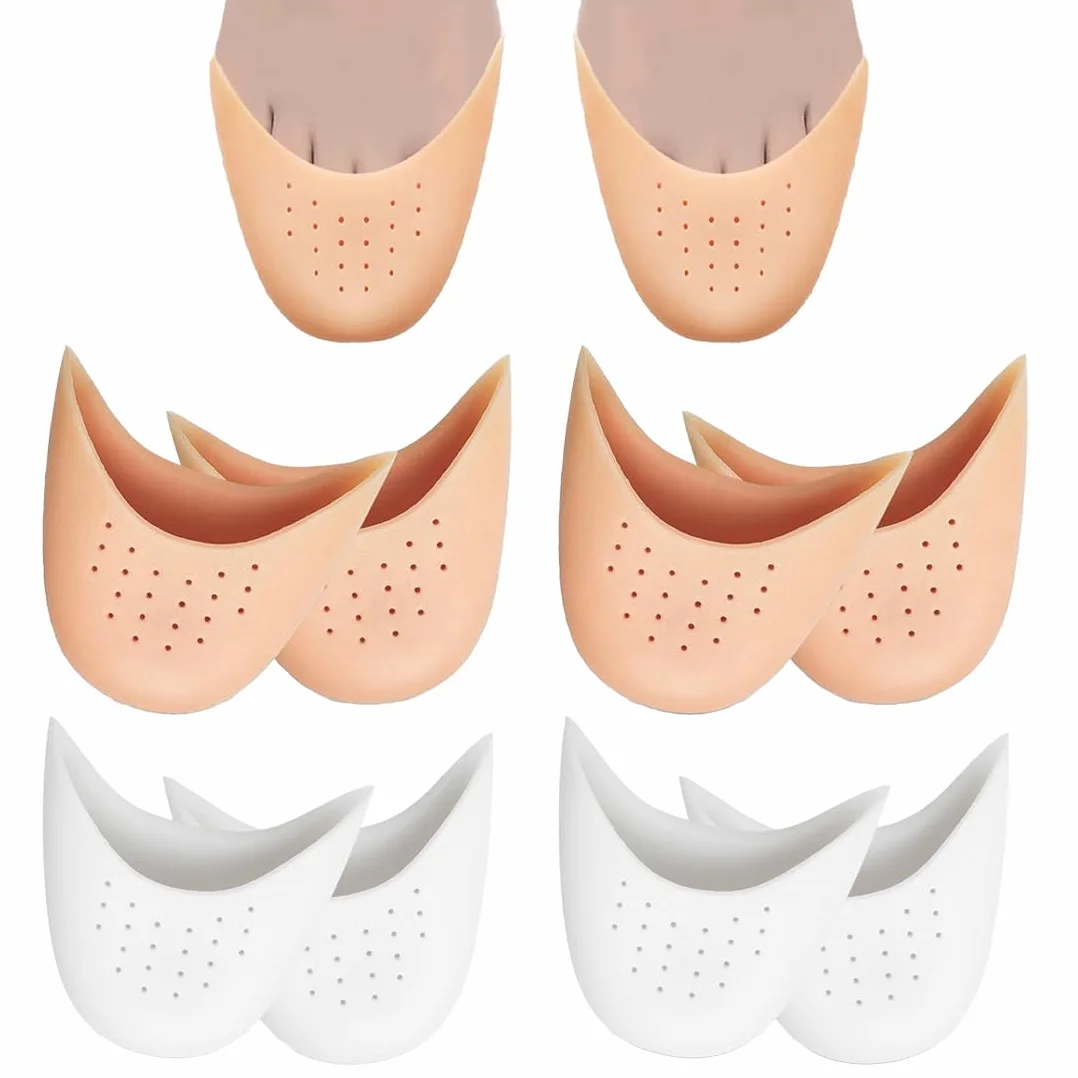 Protezioni dita in morbido silicone antiscivolo traspiranti per scarpe da balletto