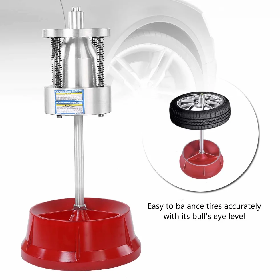 Equilibratrice portatile per ruote per auto, equilibratrice della gomma della ruota dei mozzi dello smontagomme della macchina di bilanciamento statico resistente per il camion dell'automobile