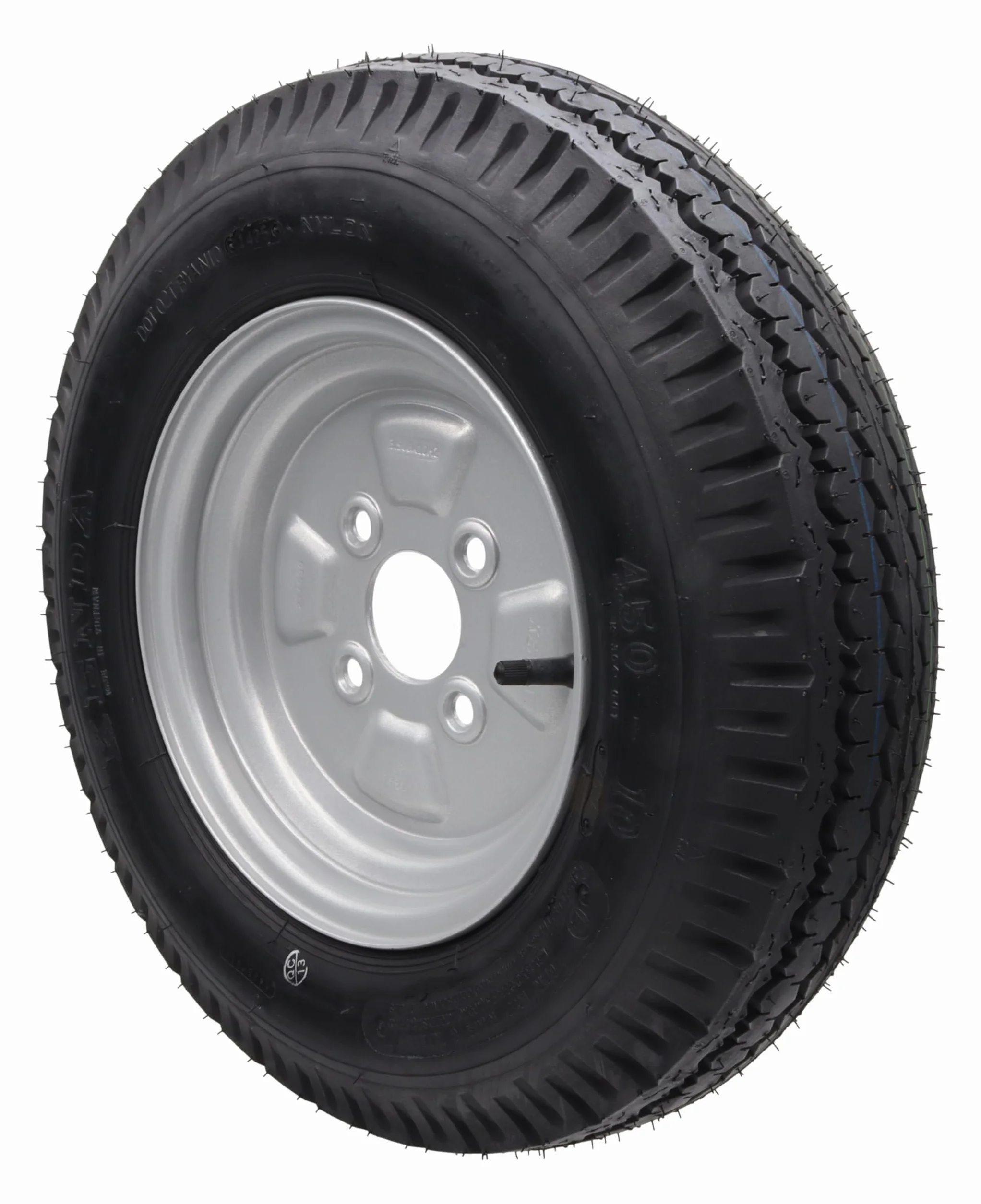 Ruota completa 4,50-10 400 kg diametro foratura 4x100 mm 76M per Stema 2x